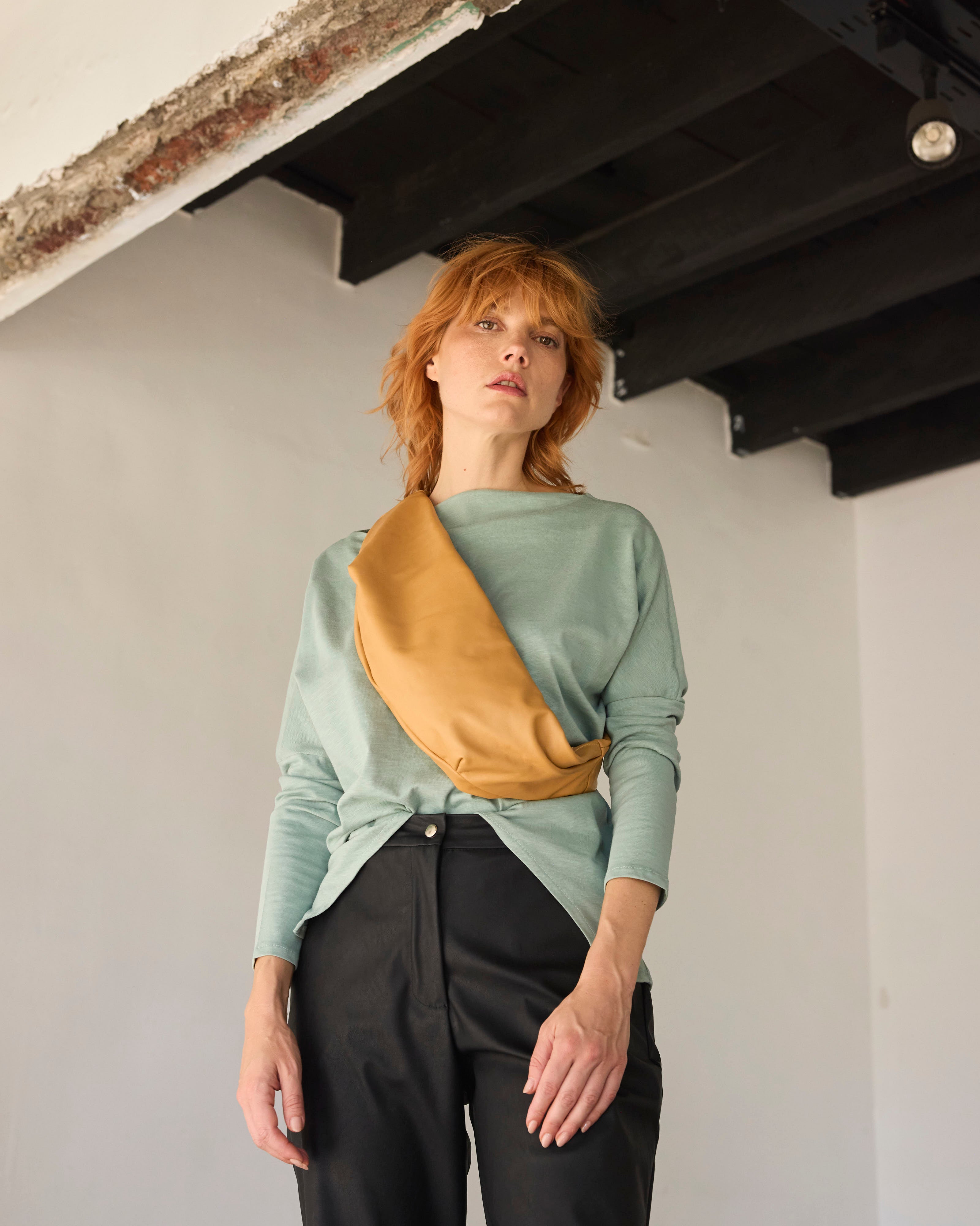 Banano Cinturón Bourdon 100% Cuero Vainilla