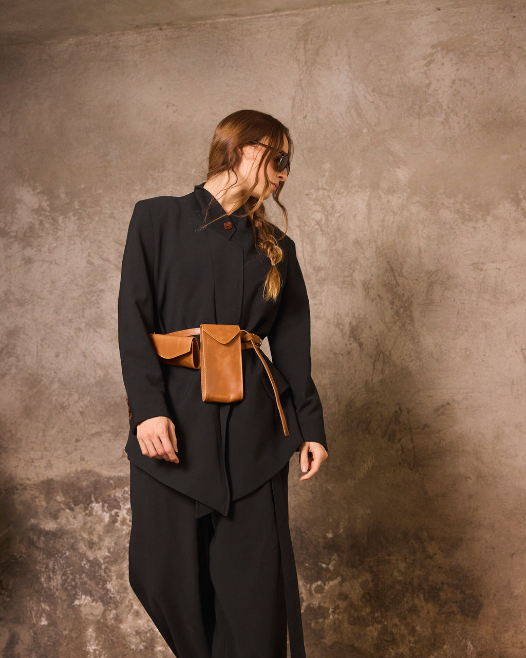 Beltbag Passiflore 100% Cuero Camel