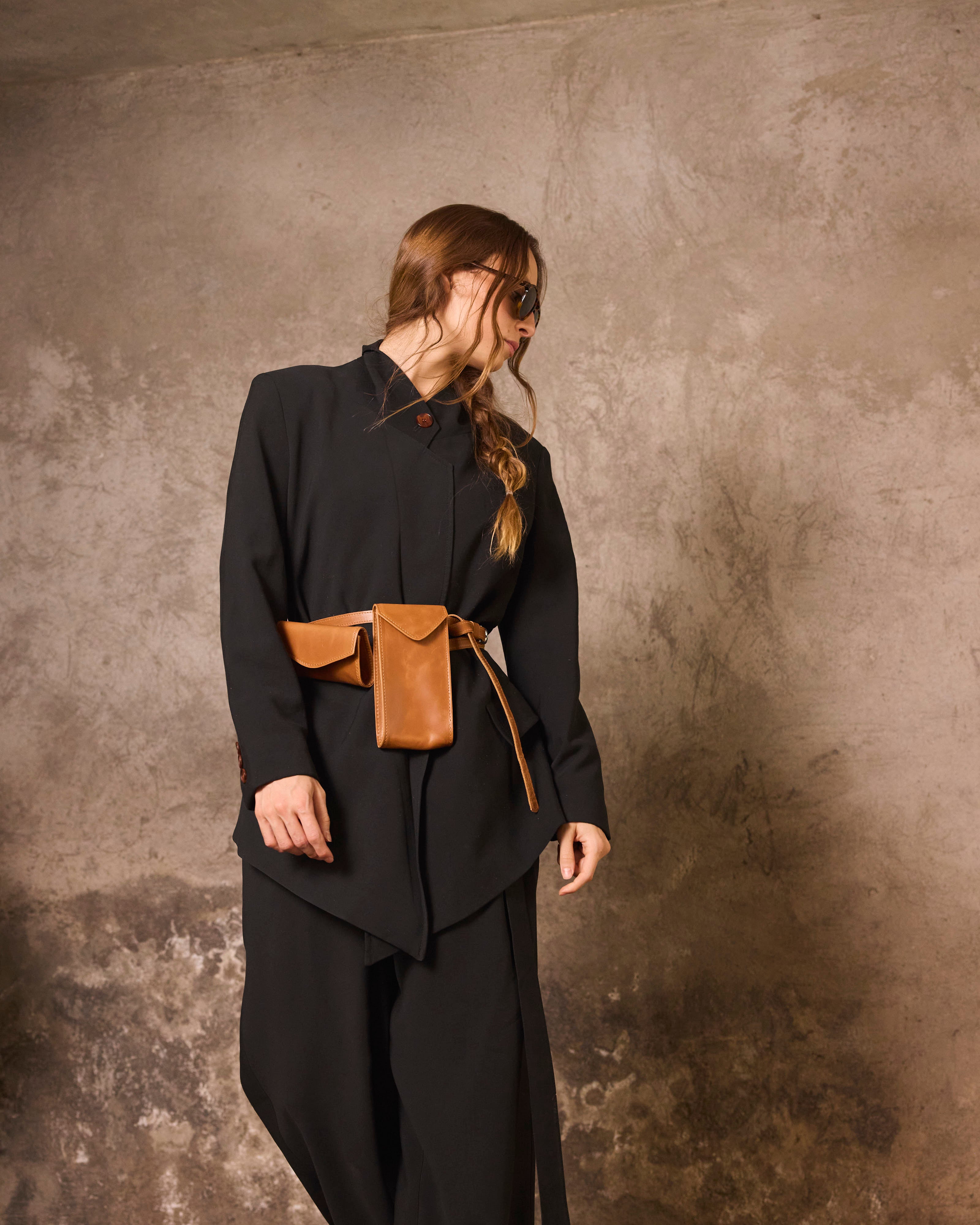 Beltbag Passiflore 100% Cuero Camel