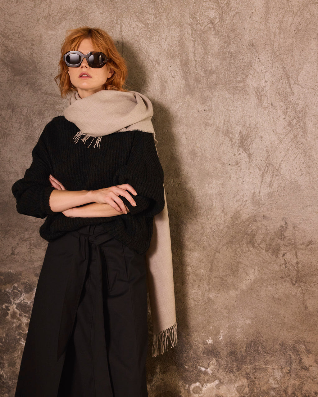 Bufanda Lavande 100% Baby Alpaca Champagne