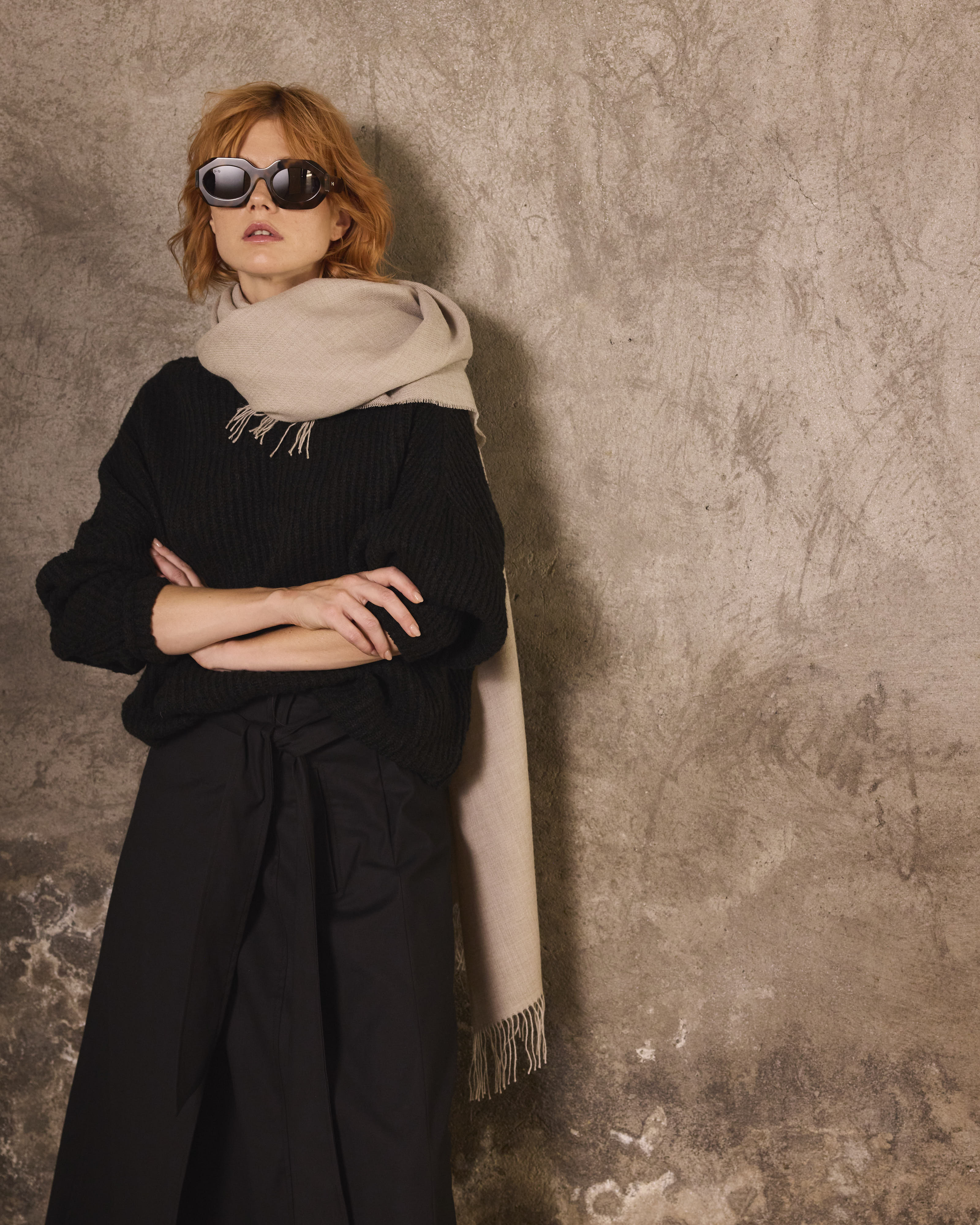 Bufanda Lavande 100% Baby Alpaca Champagne