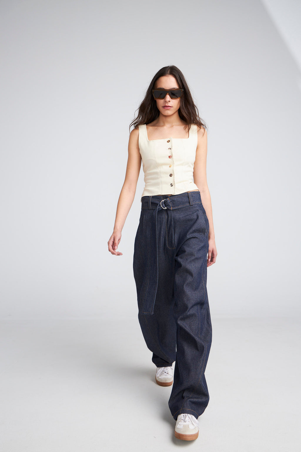 Top Varo Algodón Vainilla