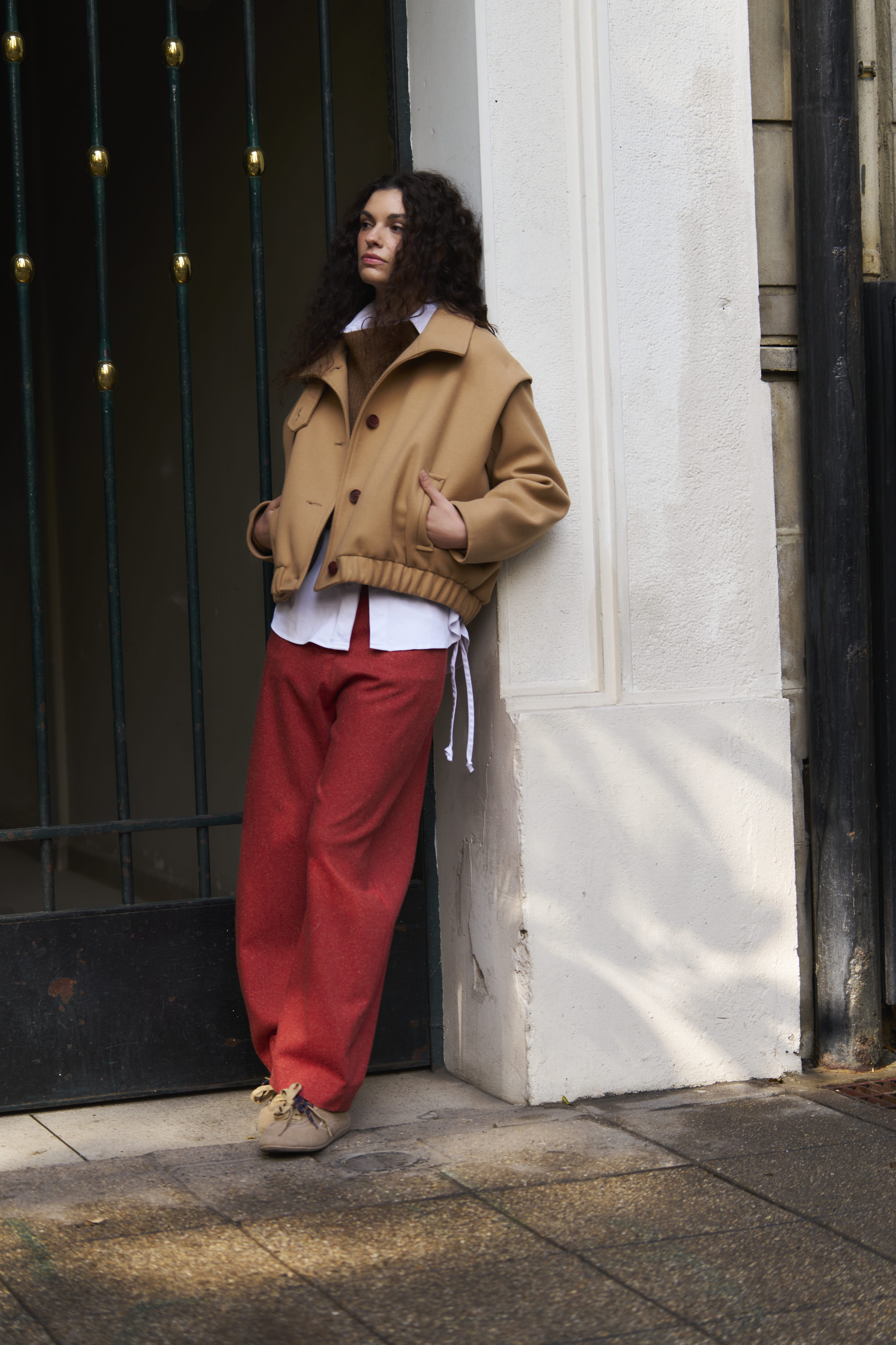 Pantalón Lys Italian Virgin Wool Salpimienta Rojo