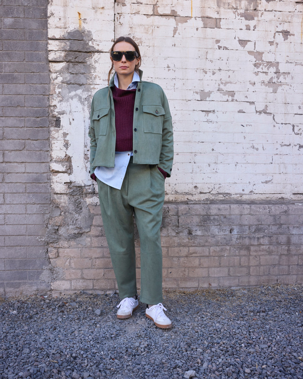 Pantalón Rondes Gamuzado Verde