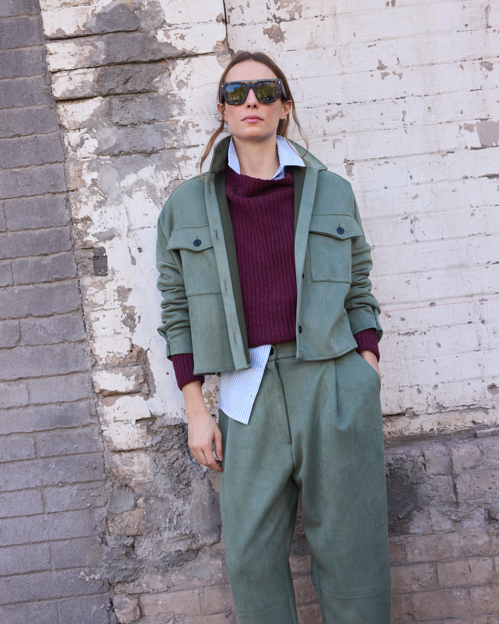 Pantalón Rondes Gamuzado Verde