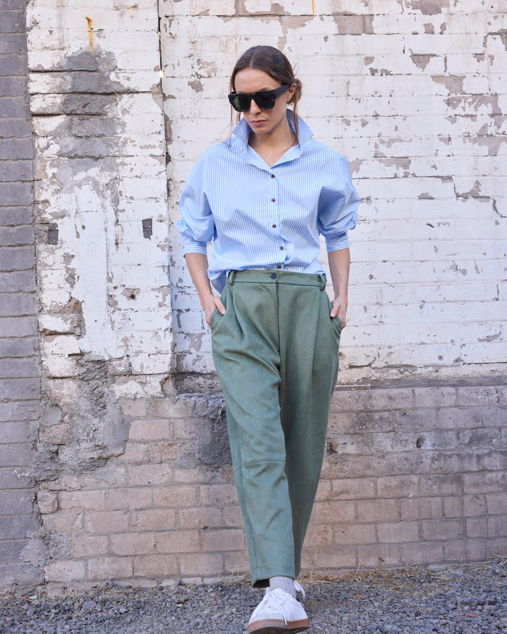 Pantalón Rondes Gamuzado Verde