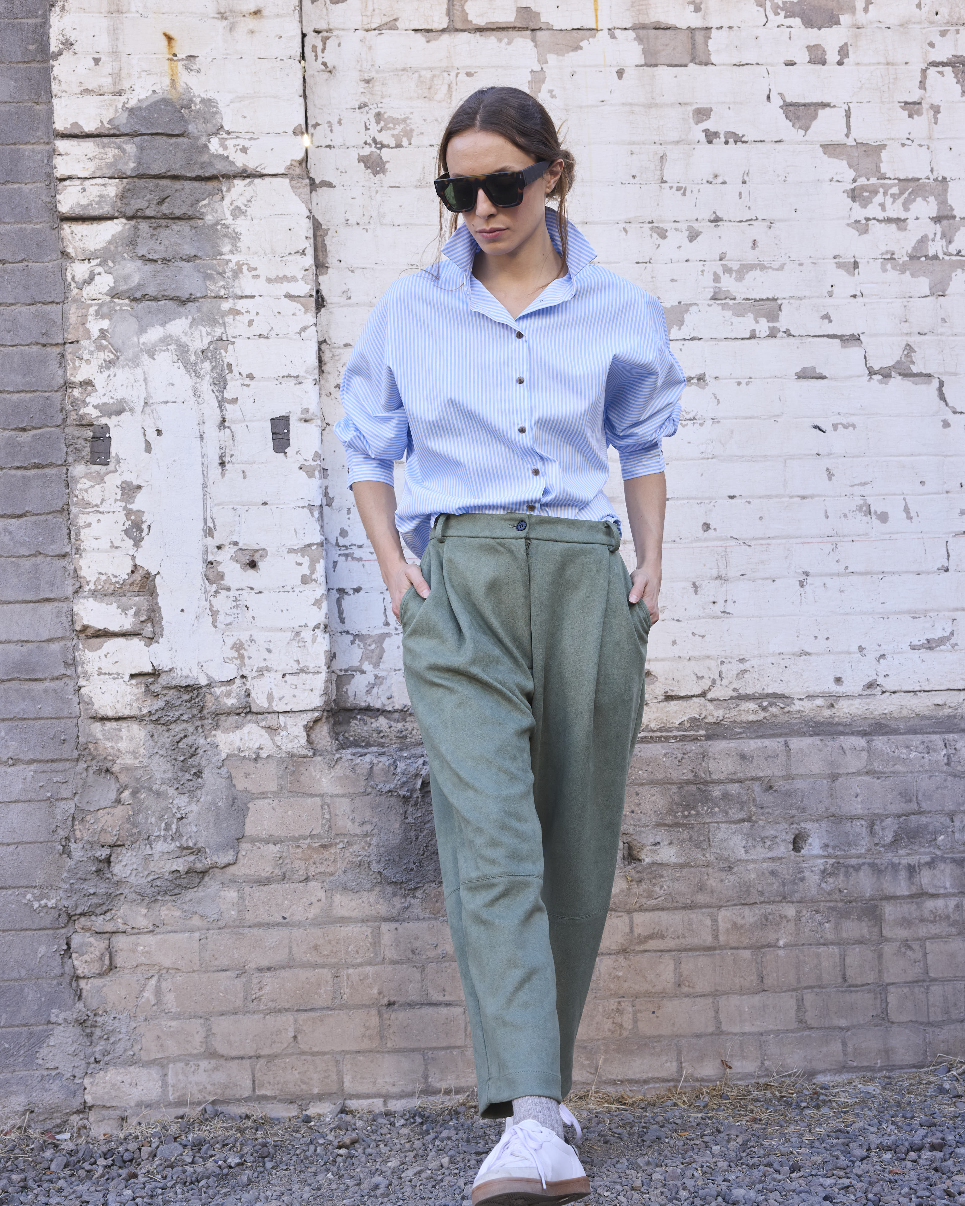 Pantalón Rondes Gamuzado Verde