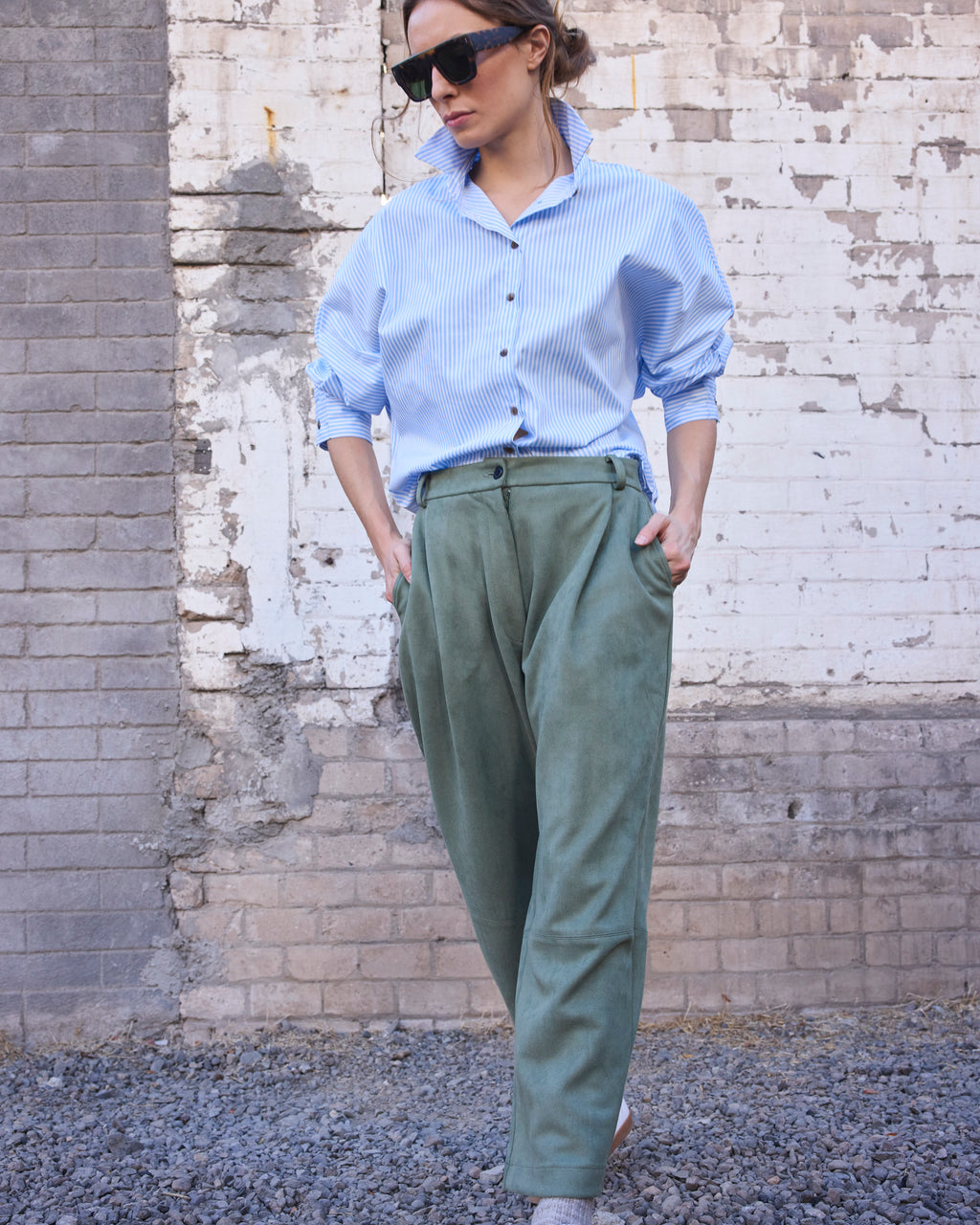 Pantalón Rondes Gamuzado Verde