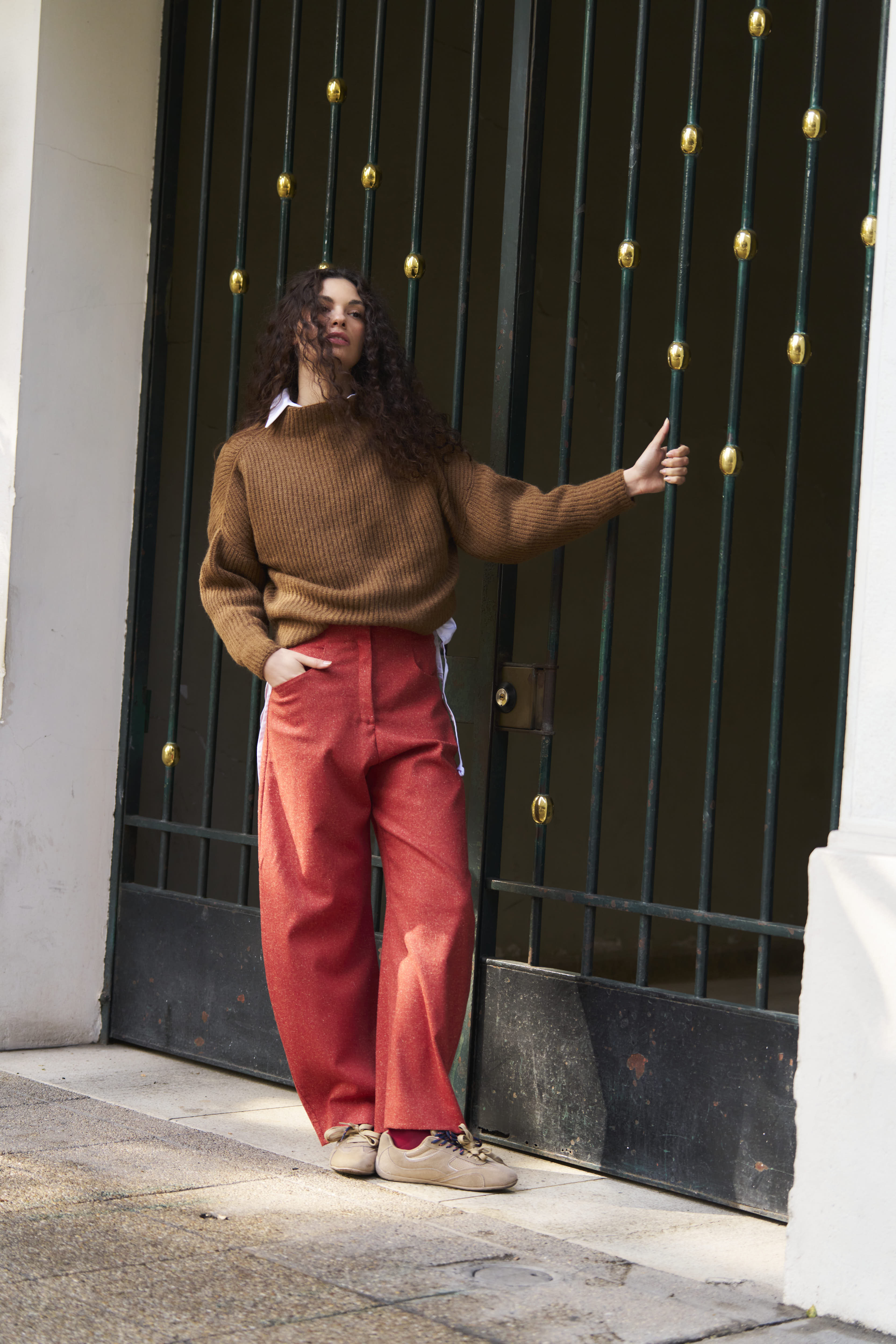 Pantalón Lys Italian Virgin Wool Salpimienta Rojo