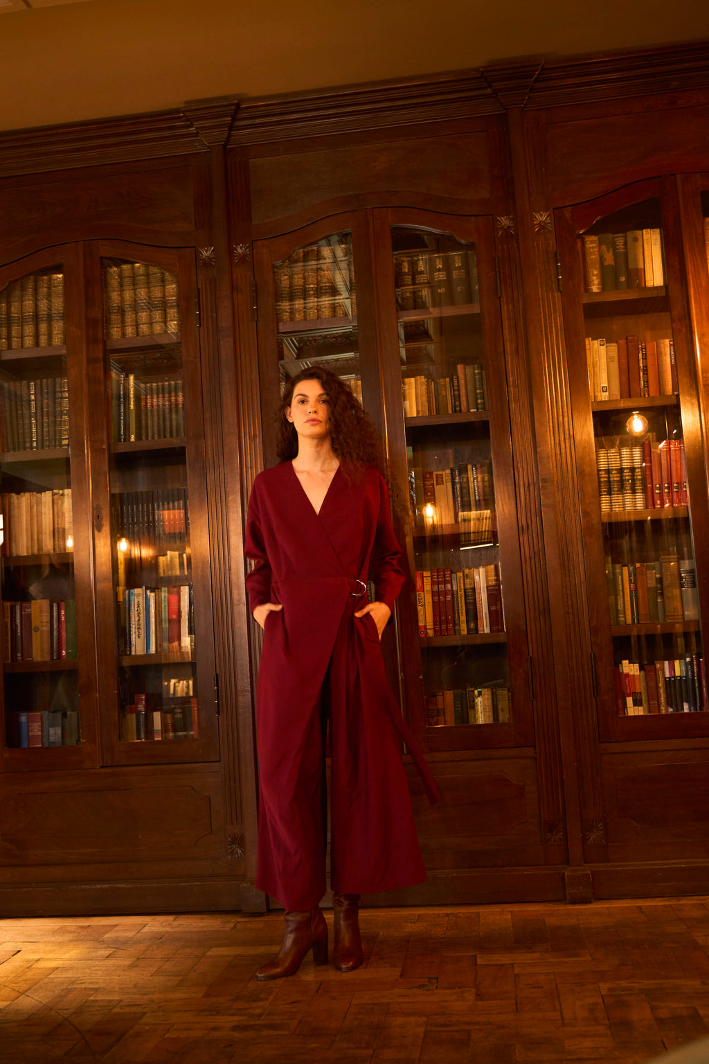 Periple Burgundy Jumpsuit