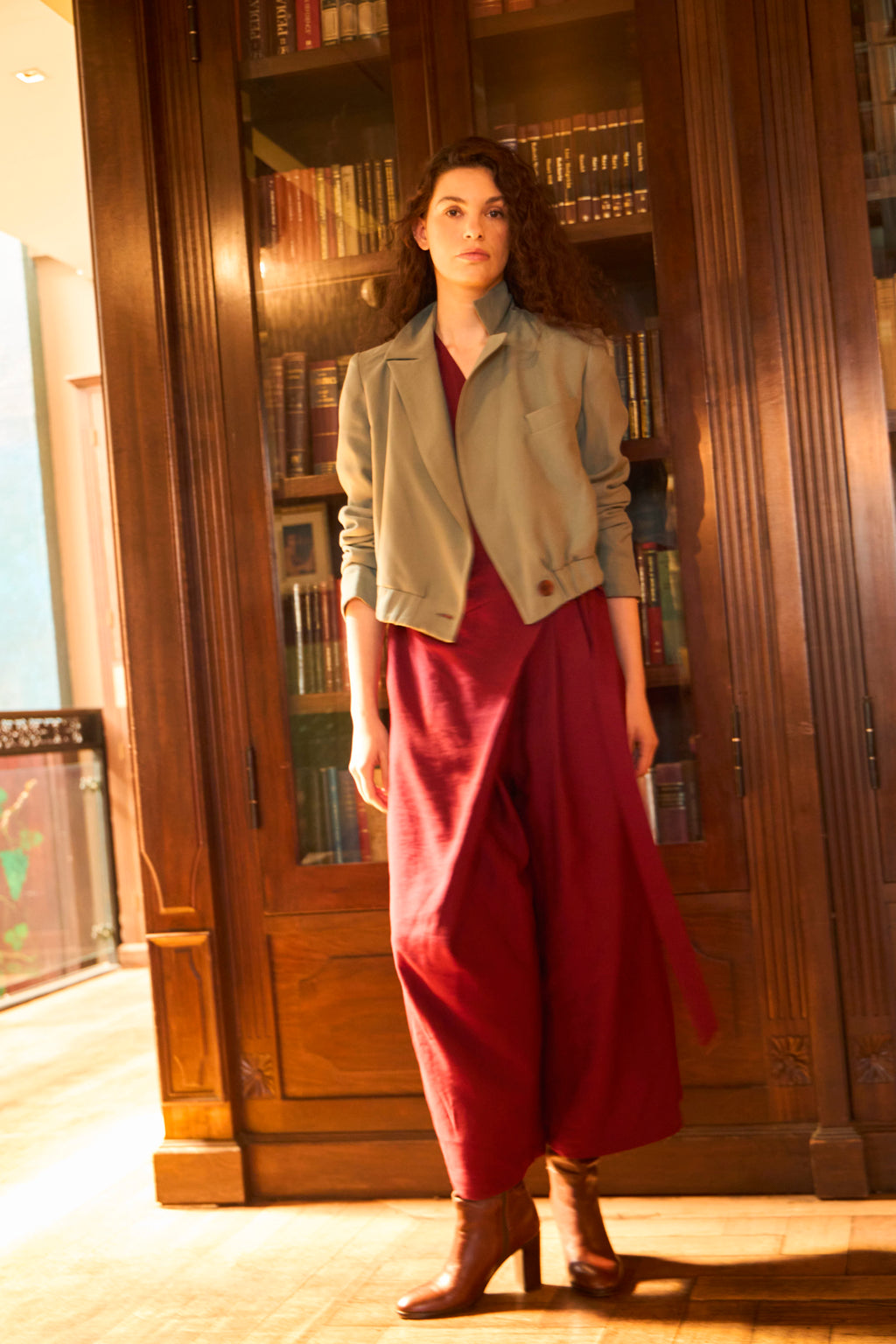 Periple Burgundy Jumpsuit
