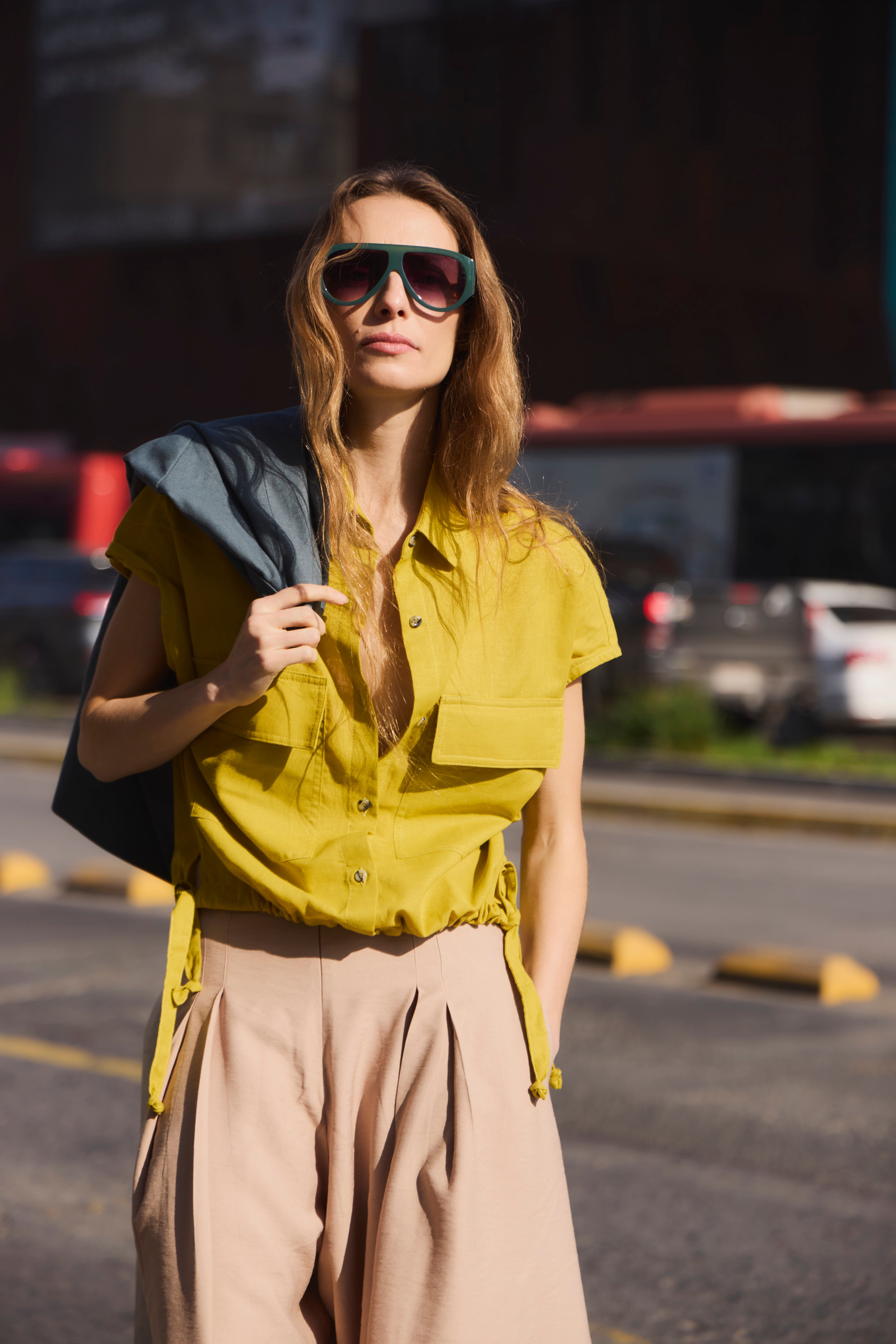 Blusa Eclatement Algodón Amarillo