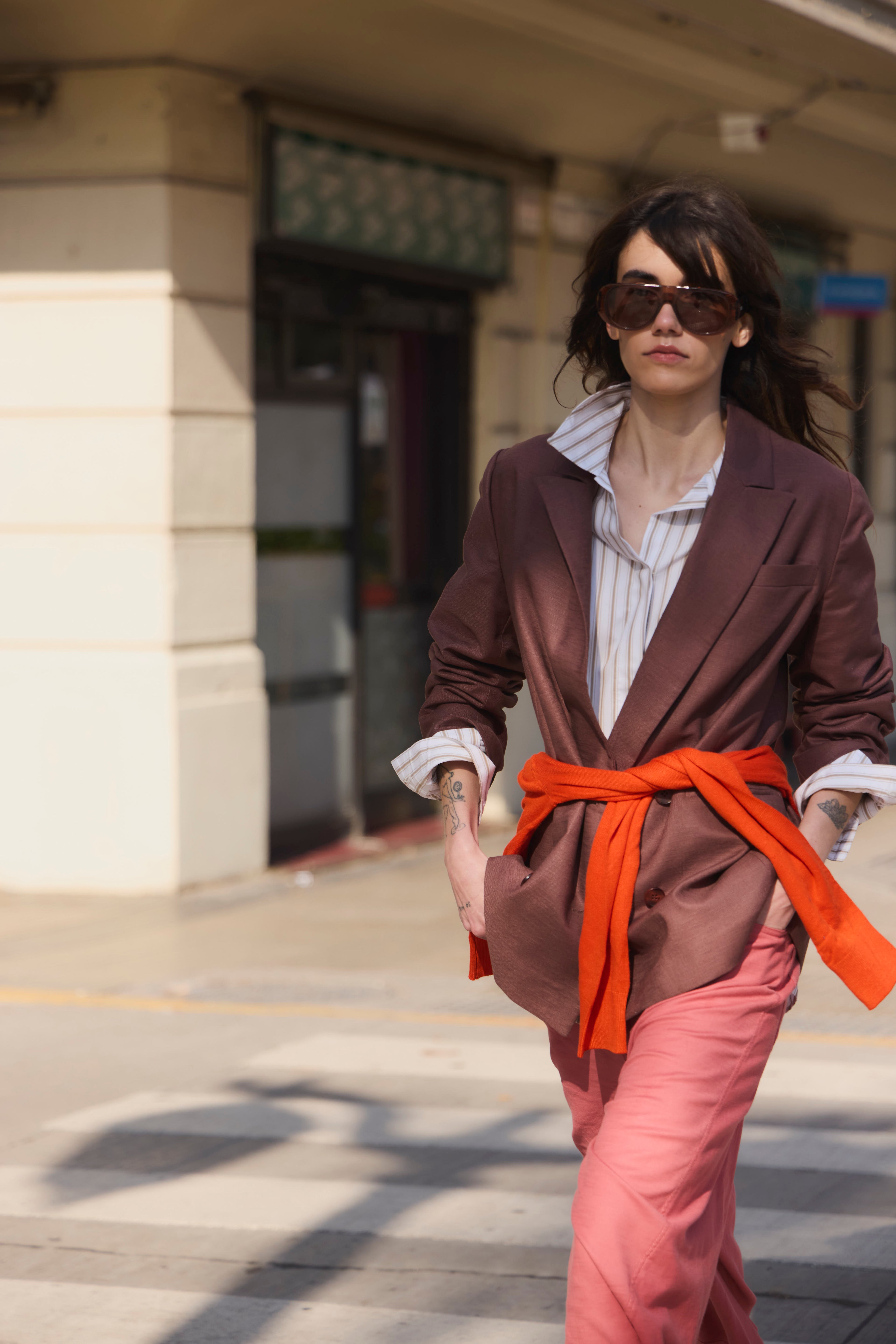 Blazer Corsaire 100% Algodón Café