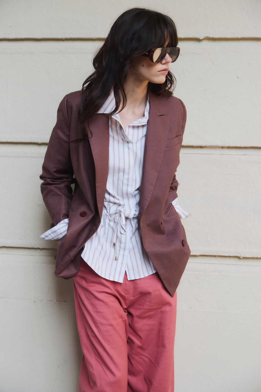 Blazer Corsaire 100% Algodón Café