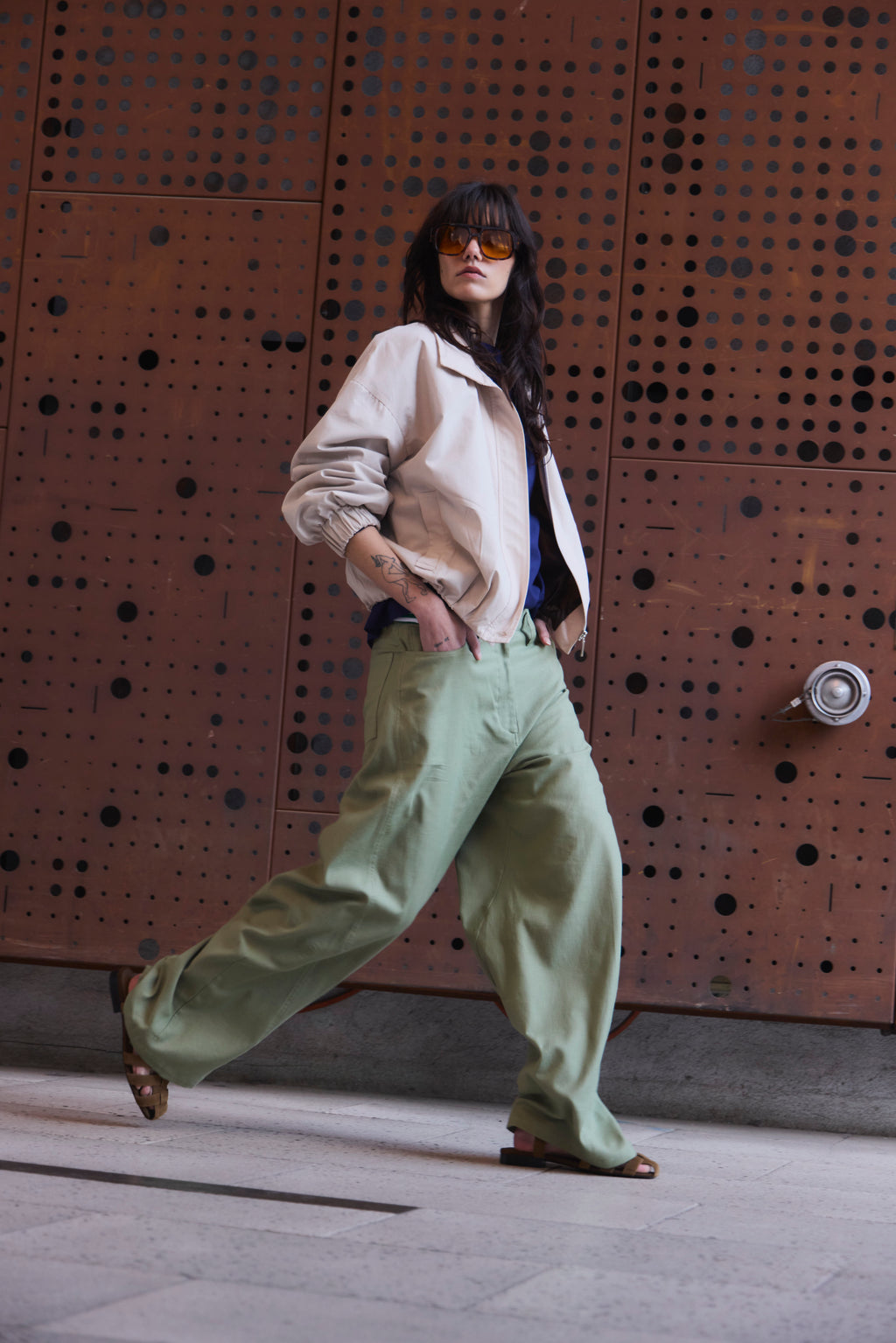 Bomber Vibrance Gabardina Crema