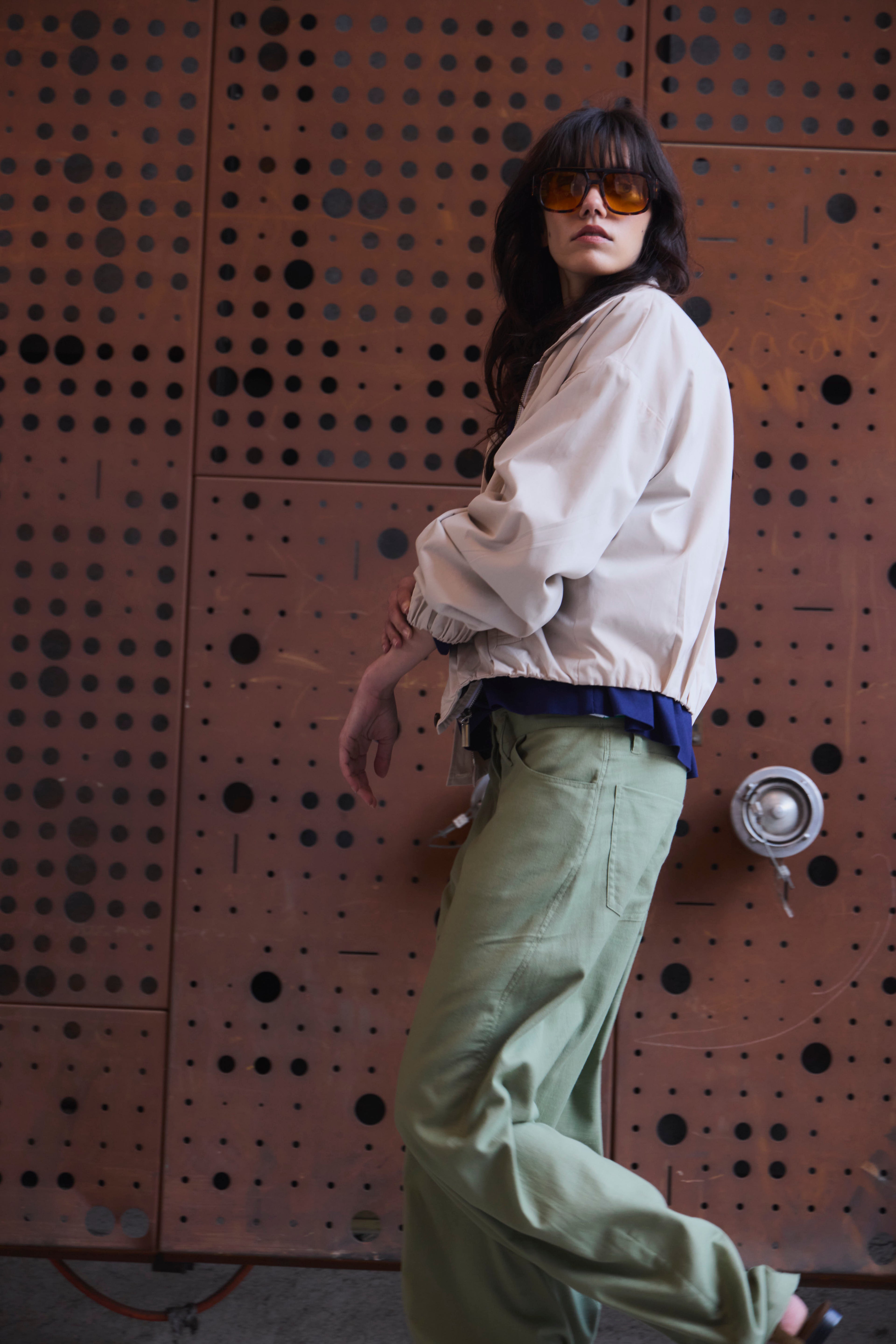 Bomber Vibrance Gabardina Crema