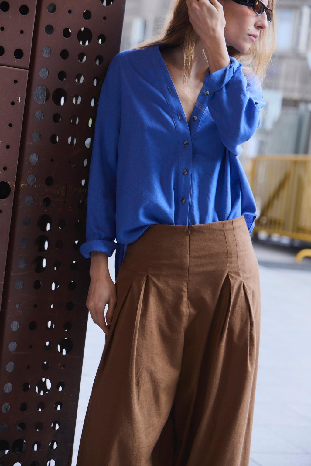 Blusa Azur Lino Azulino