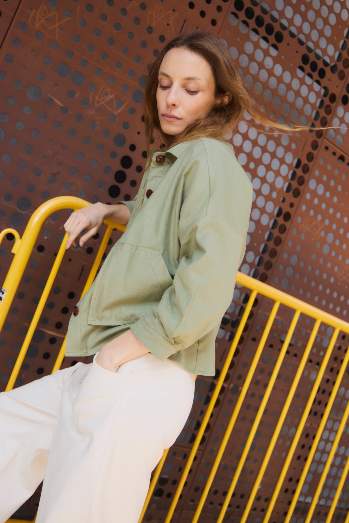 Sobrecamisa Delie Algodón Verde