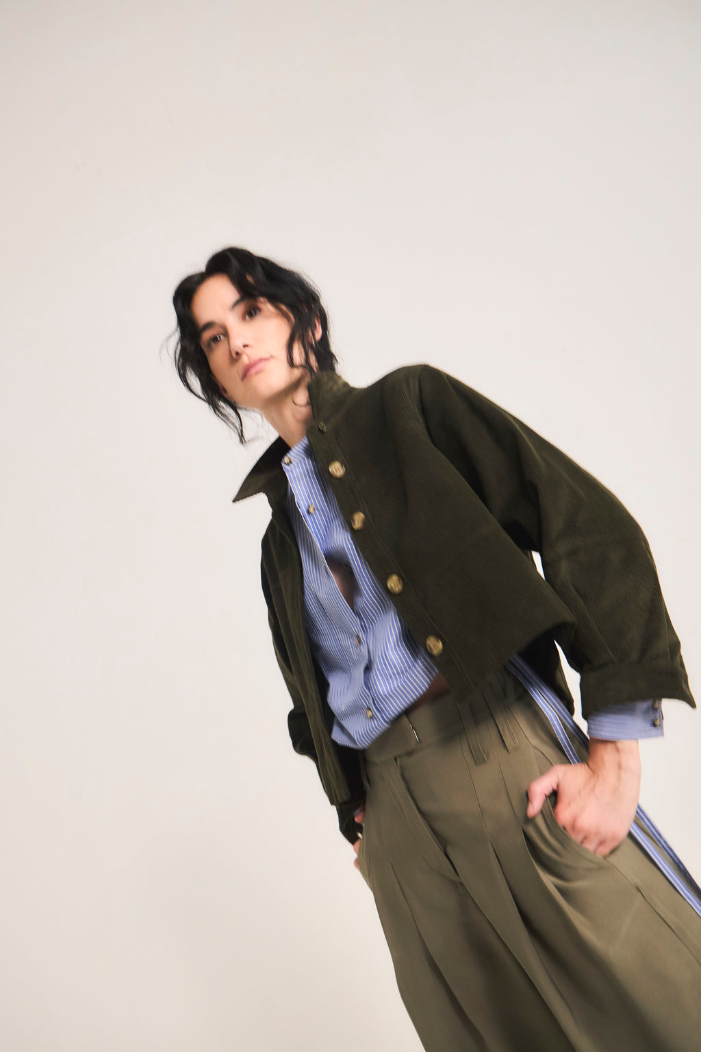 Chaqueta Porter Cotelé Verde