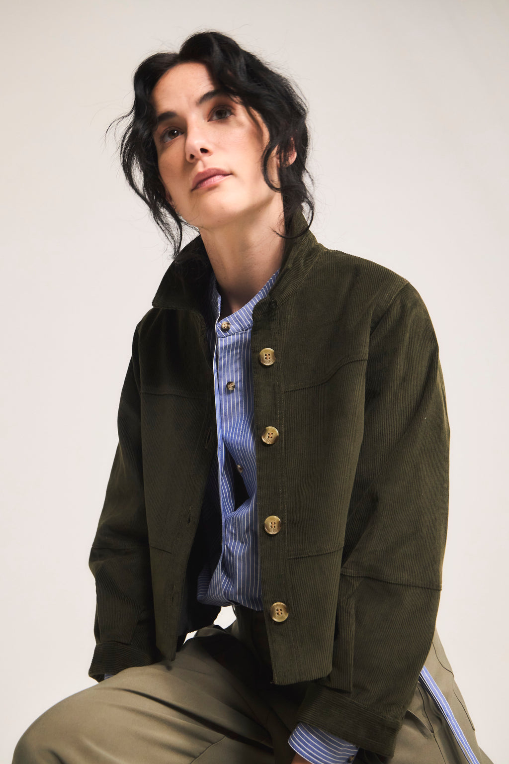Chaqueta Porter Cotelé Verde