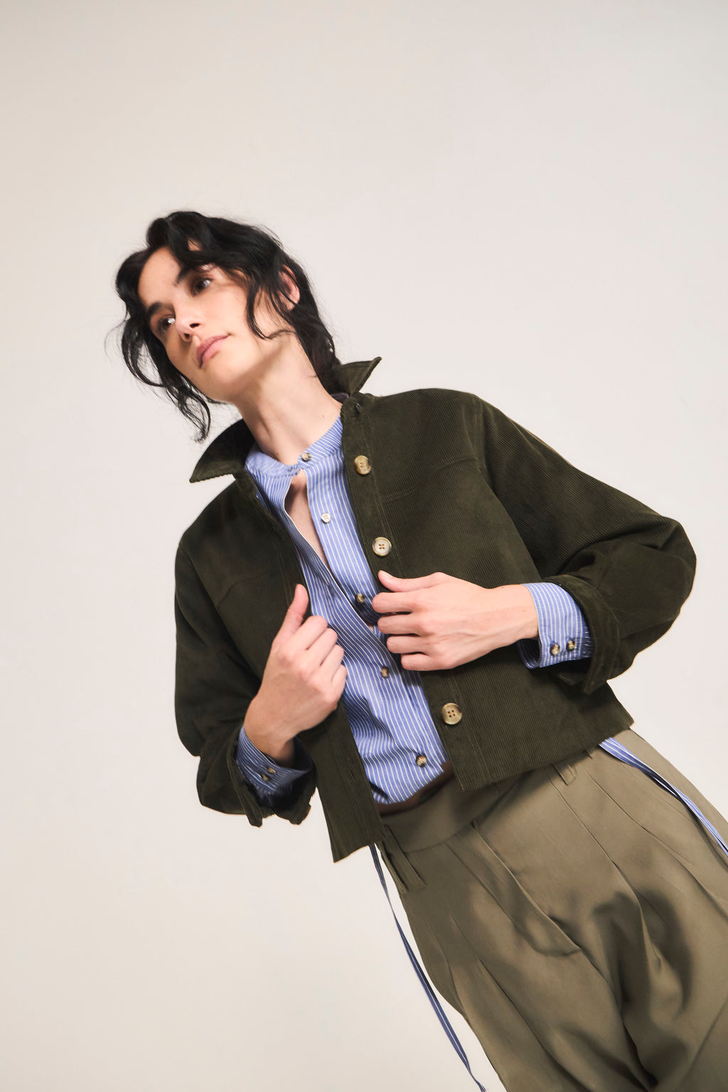 Chaqueta Porter Cotelé Verde