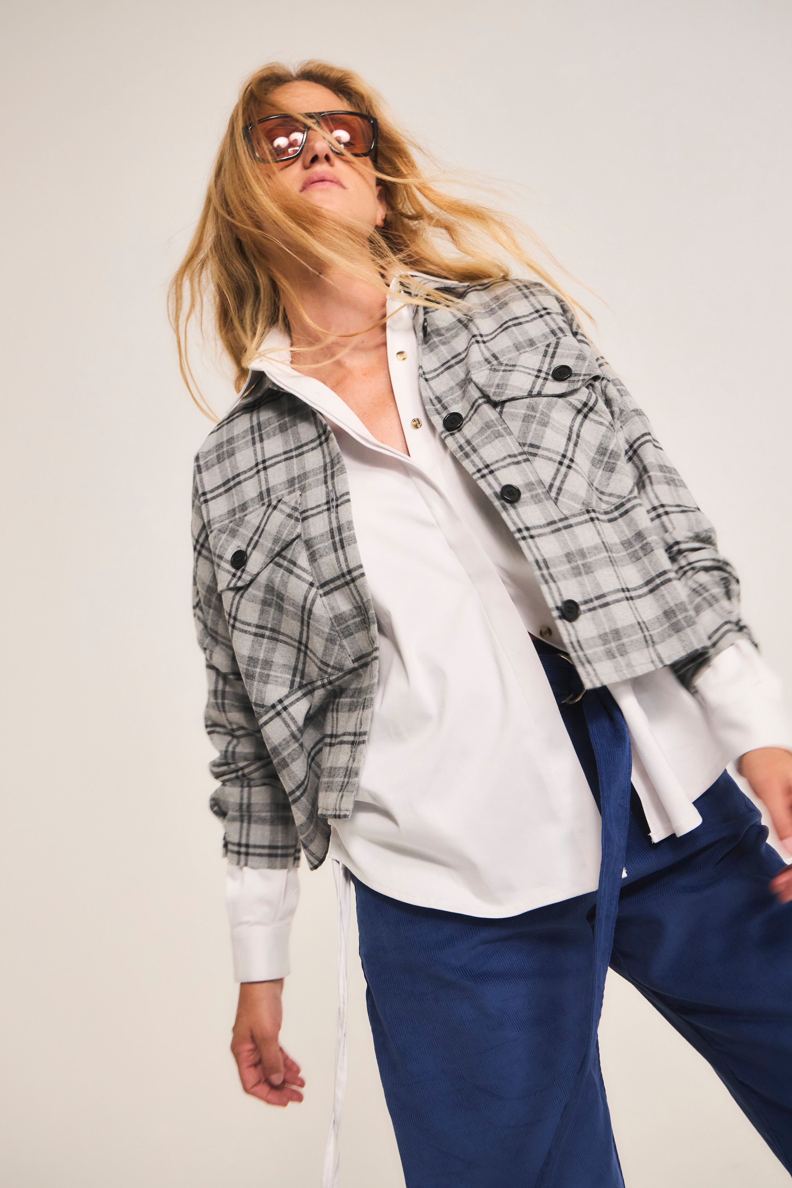 Sobrecamisa Succise 100% Algodón Escocés gris