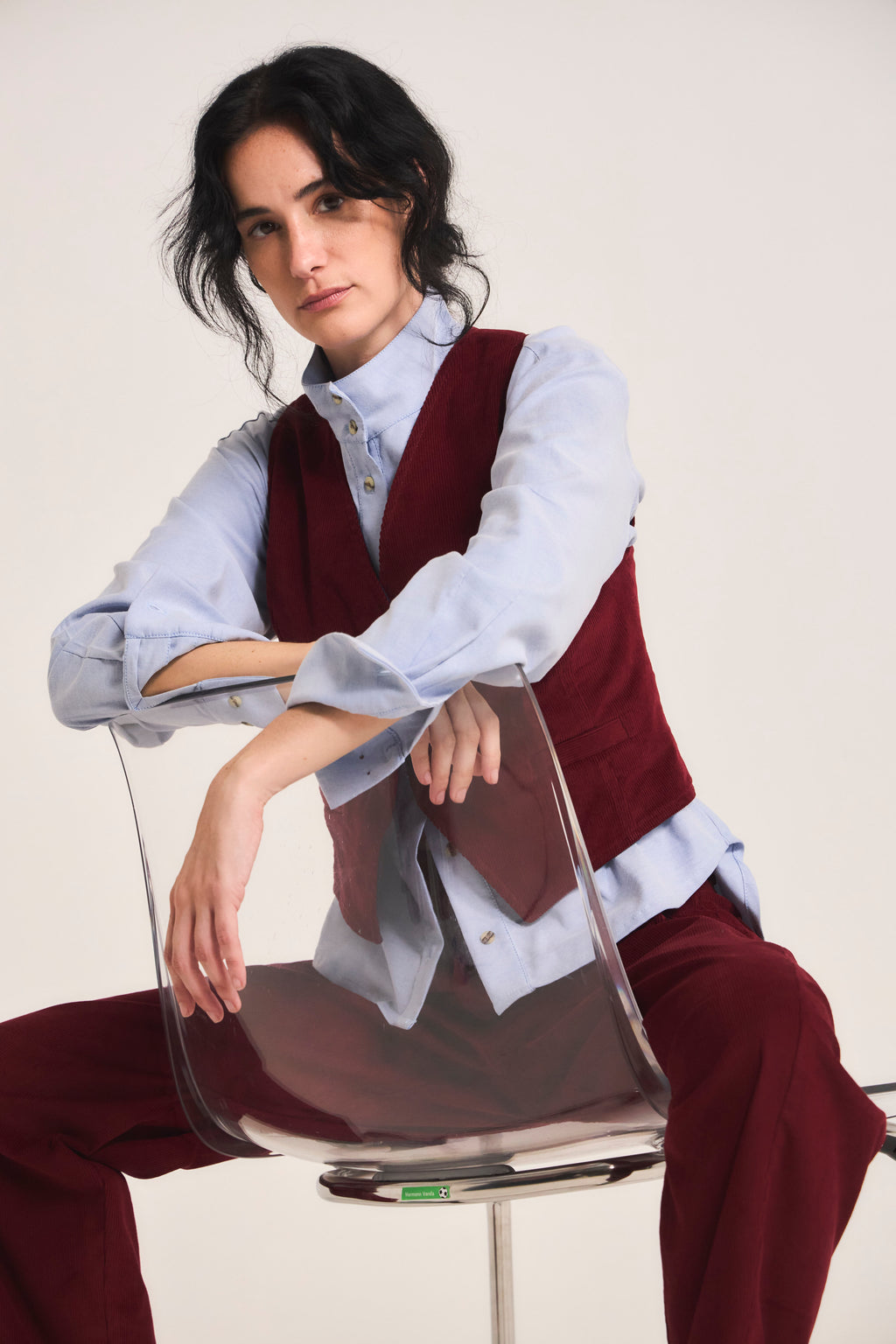 Ange Blouse 100% Oxford Cotton Sky Blue