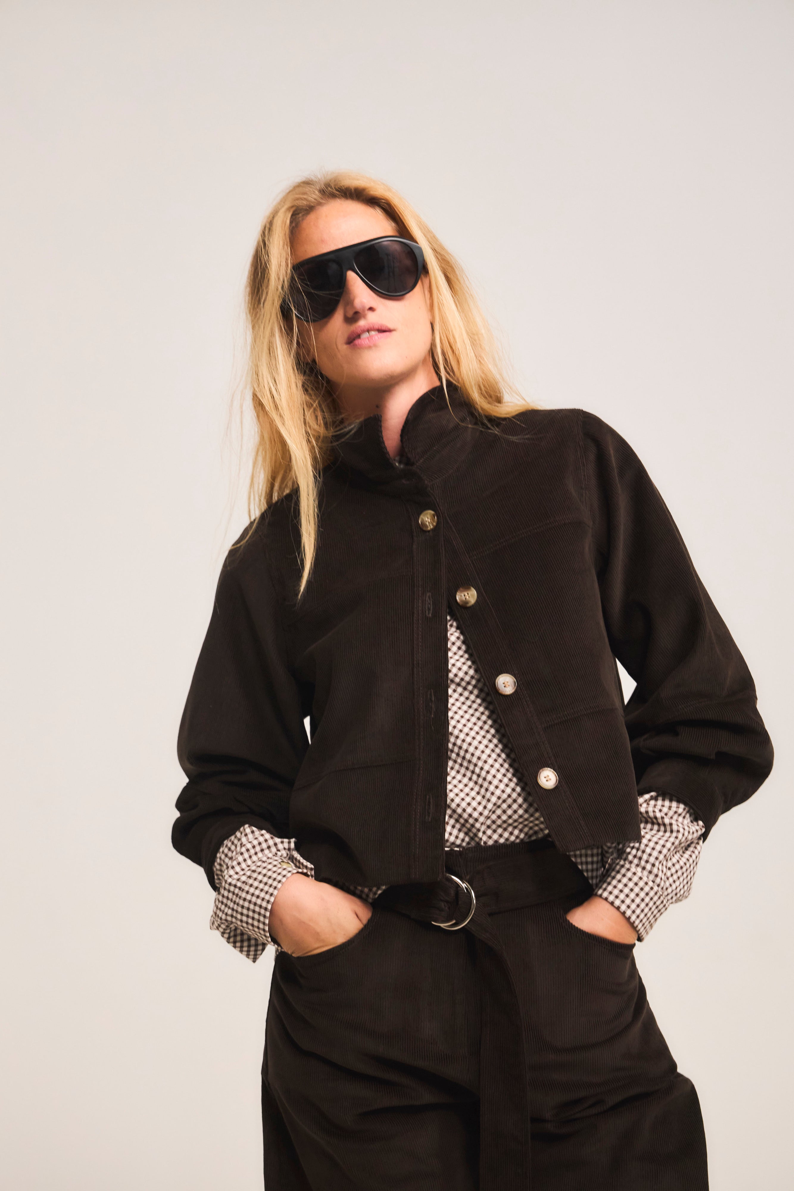 Chaqueta Porter Cotelé Café