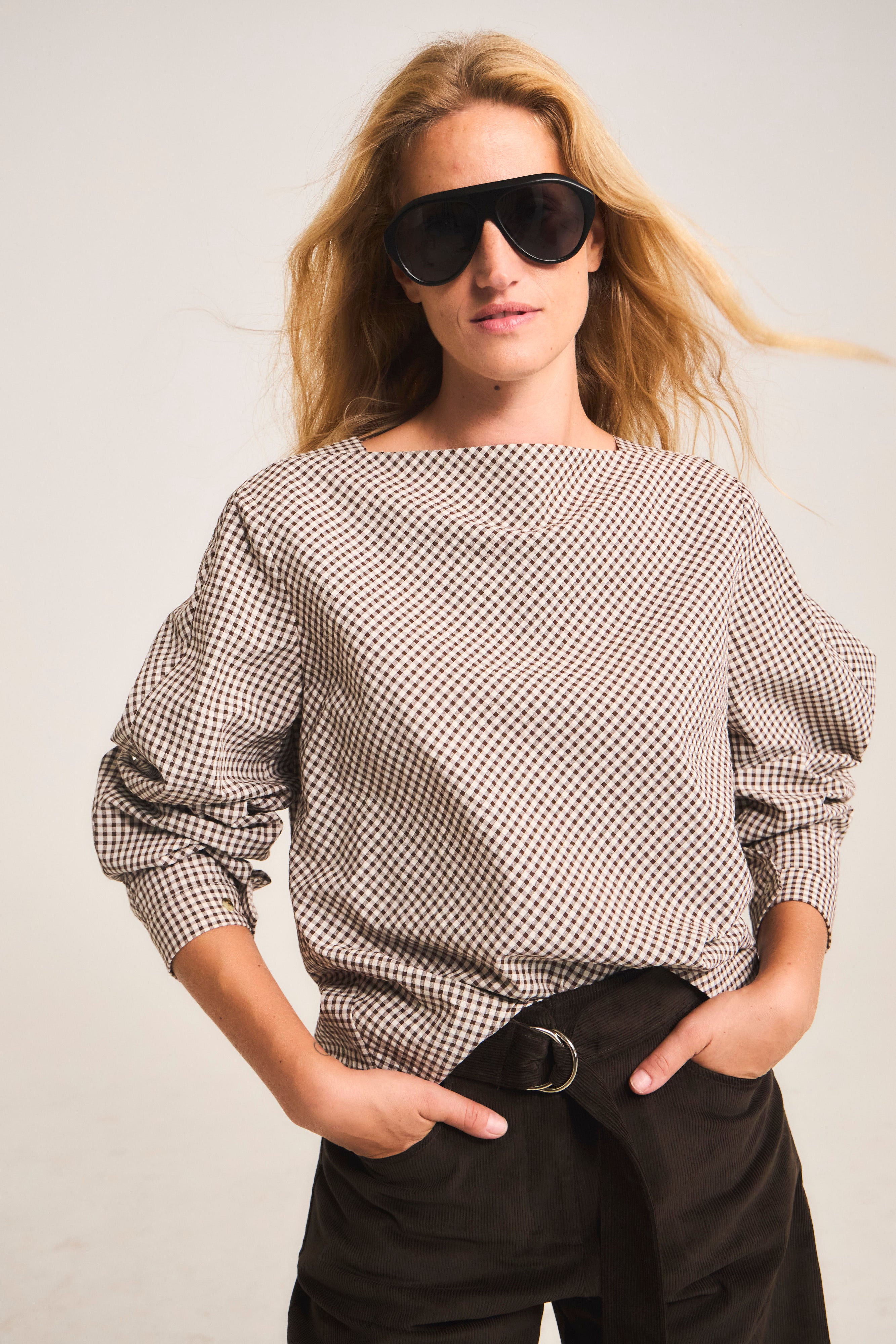Blusa Ancrage Cuadrille Café