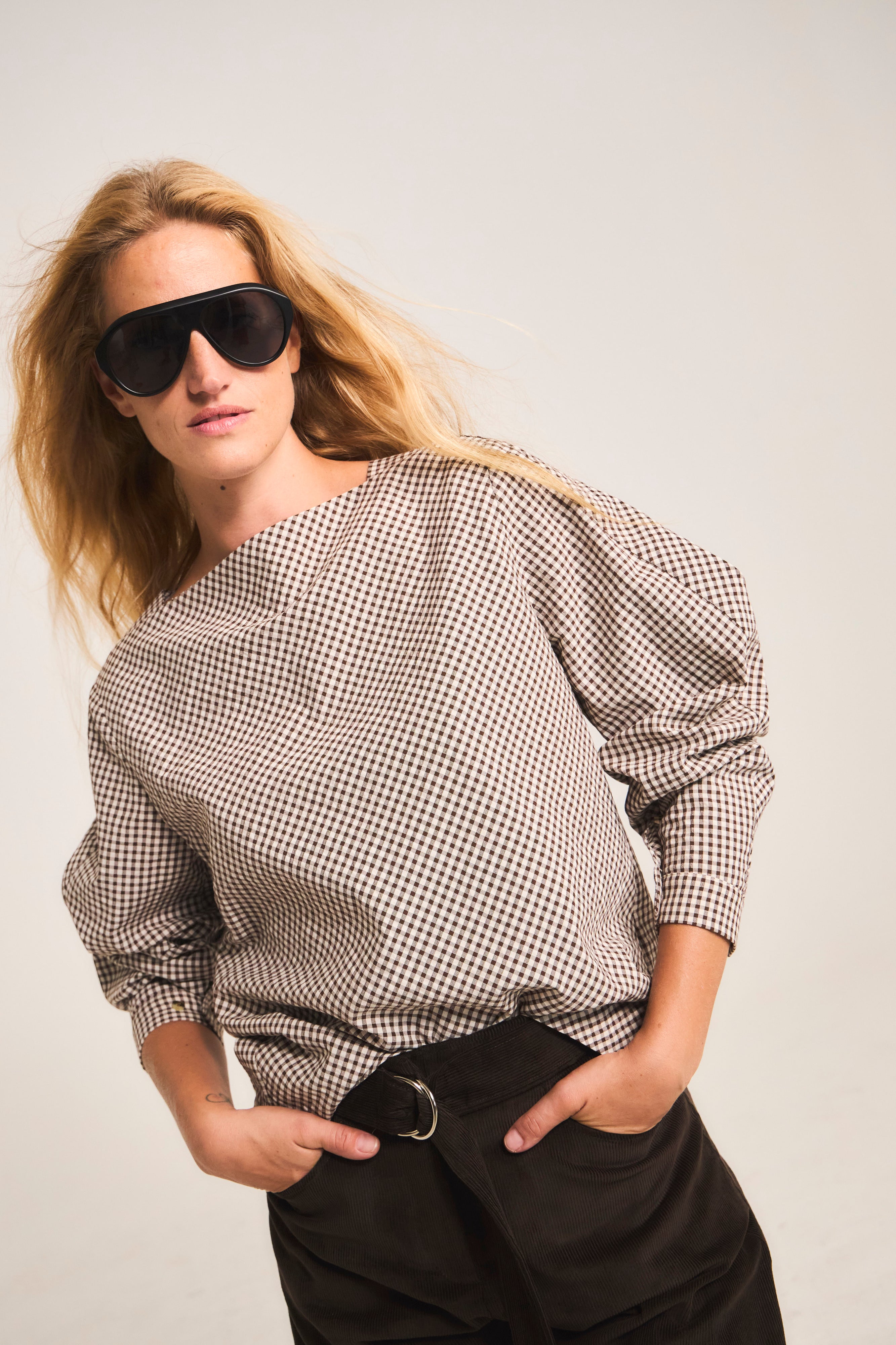 Blusa Ancrage Cuadrille Café