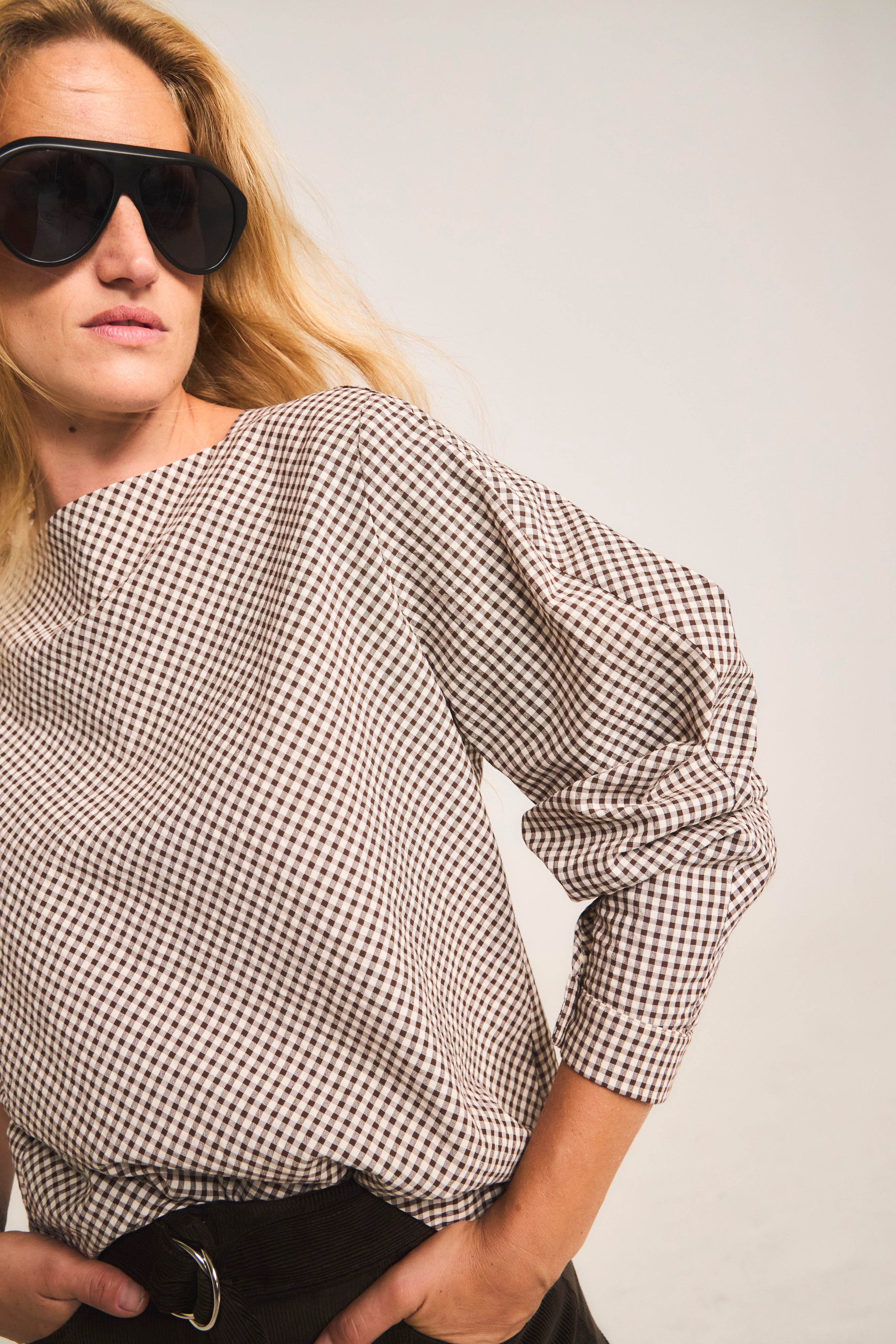 Blusa Ancrage Cuadrille Café