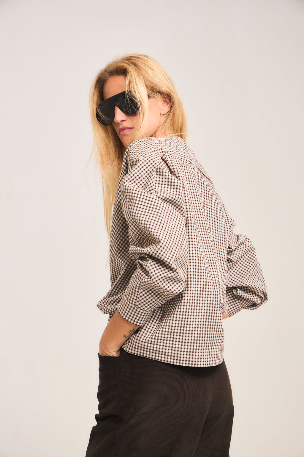 Blusa Ancrage Cuadrille Café