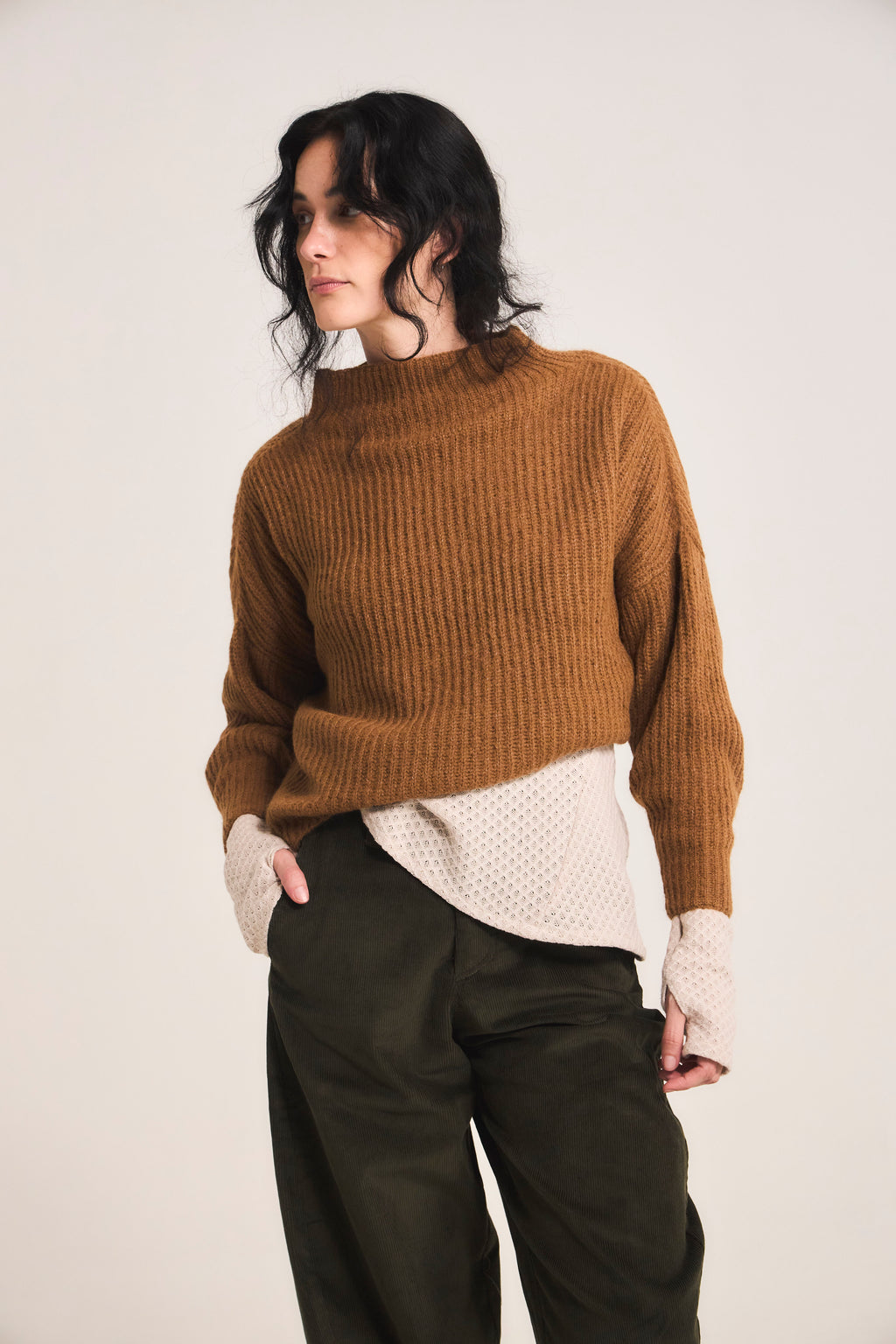 Sweater Maxima Baby Alpaca Camel