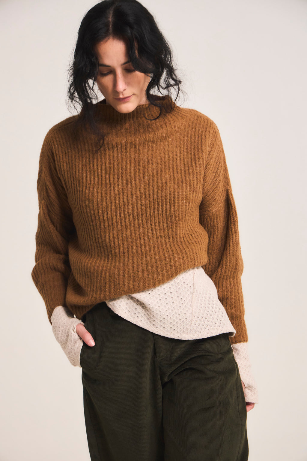 Sweater Maxima Baby Alpaca Camel