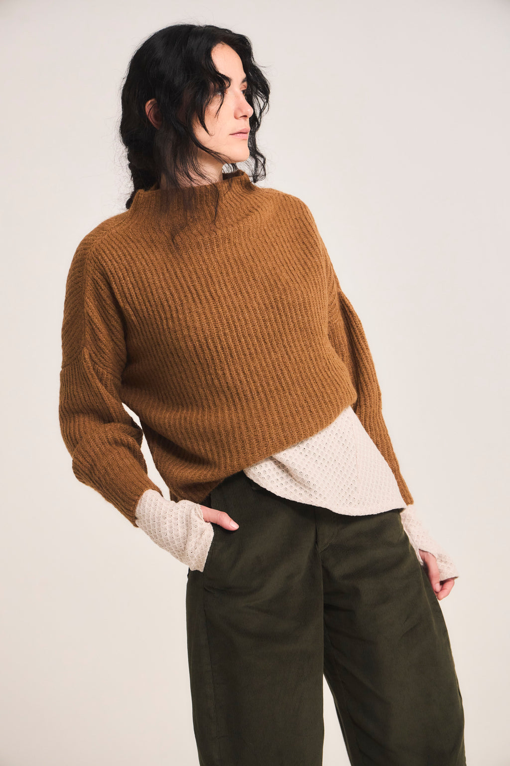 Sweater Maxima Baby Alpaca Camel