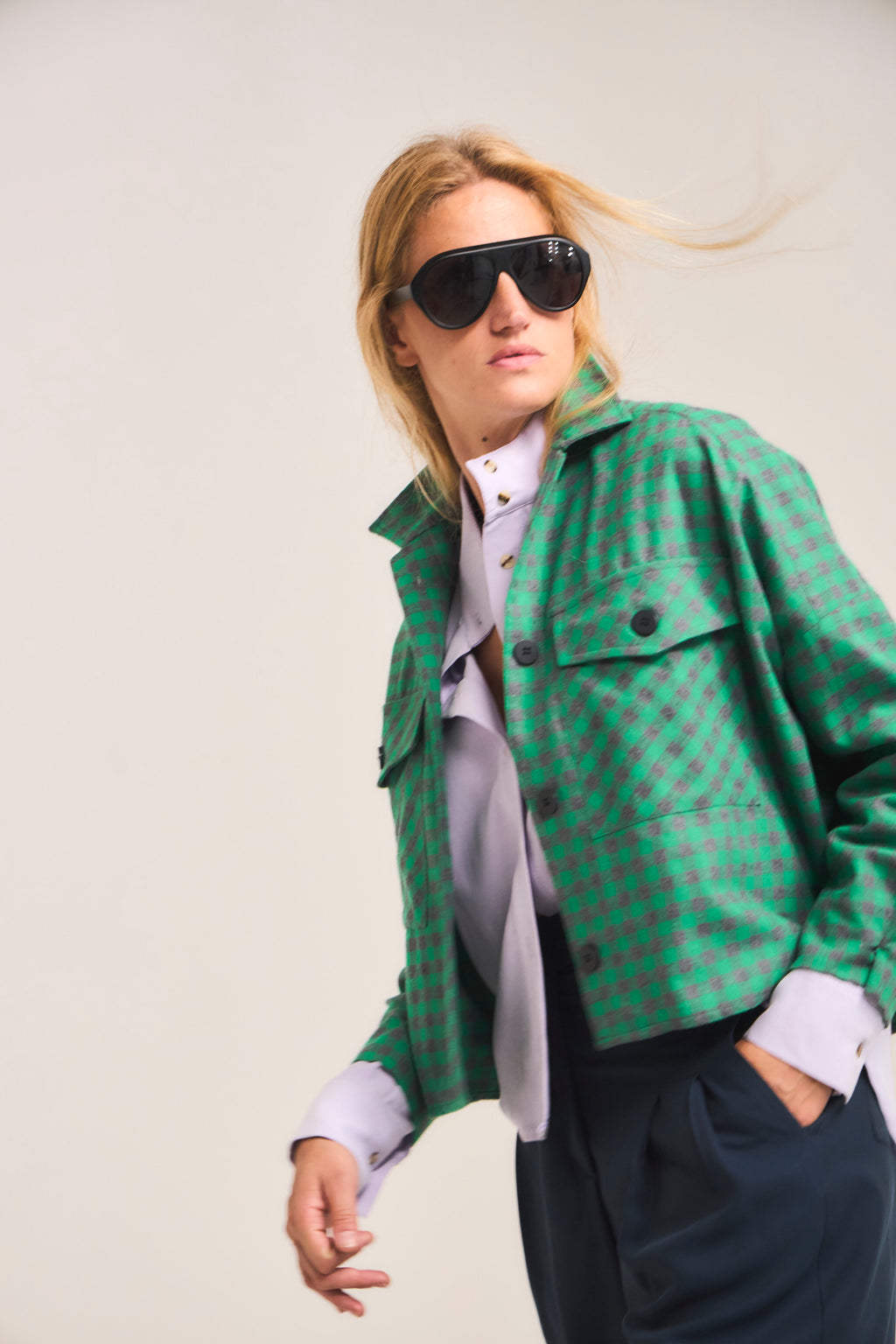 Succise 100% Cotton Green Scottish Overshirt
