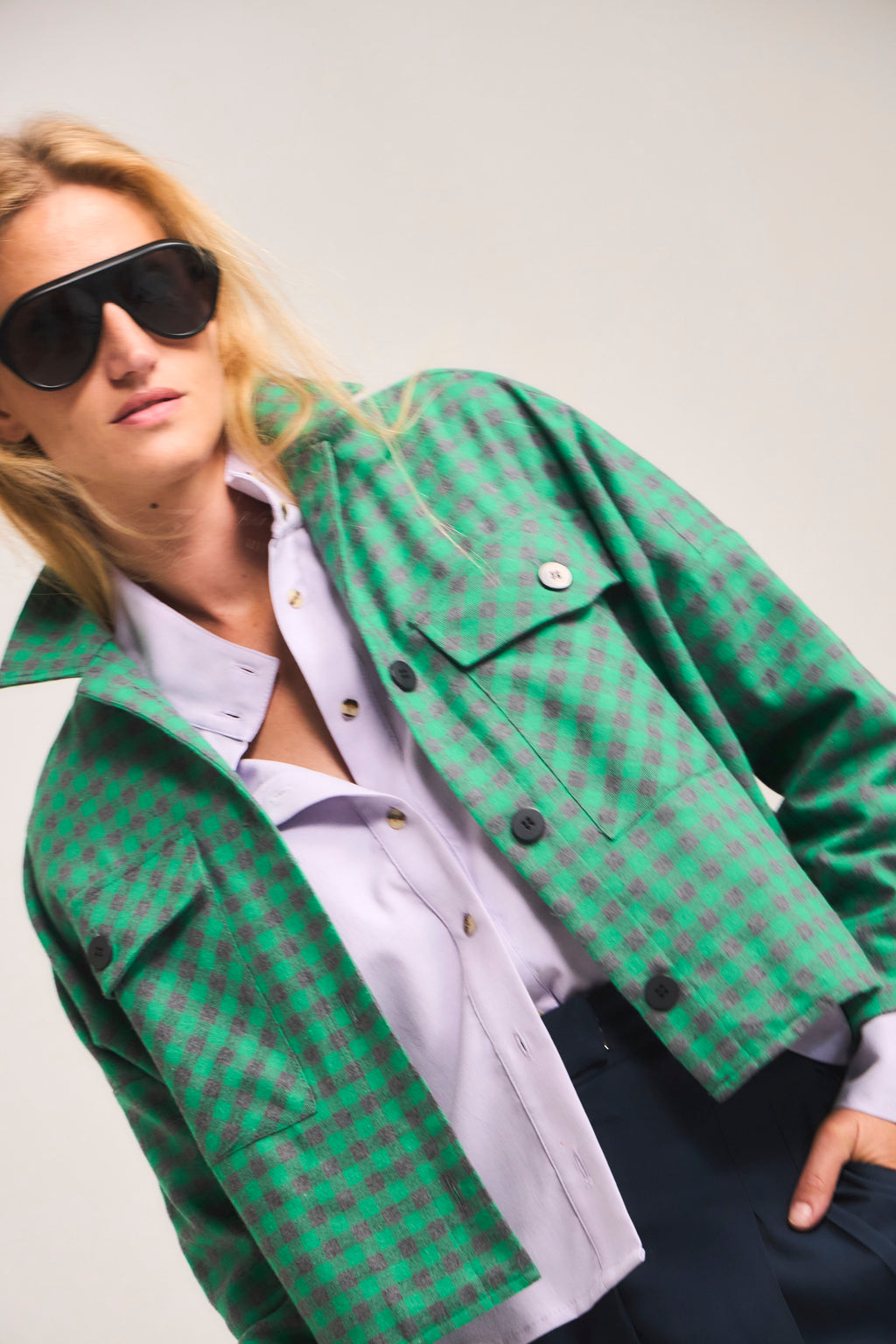 Succise 100% Cotton Green Scottish Overshirt