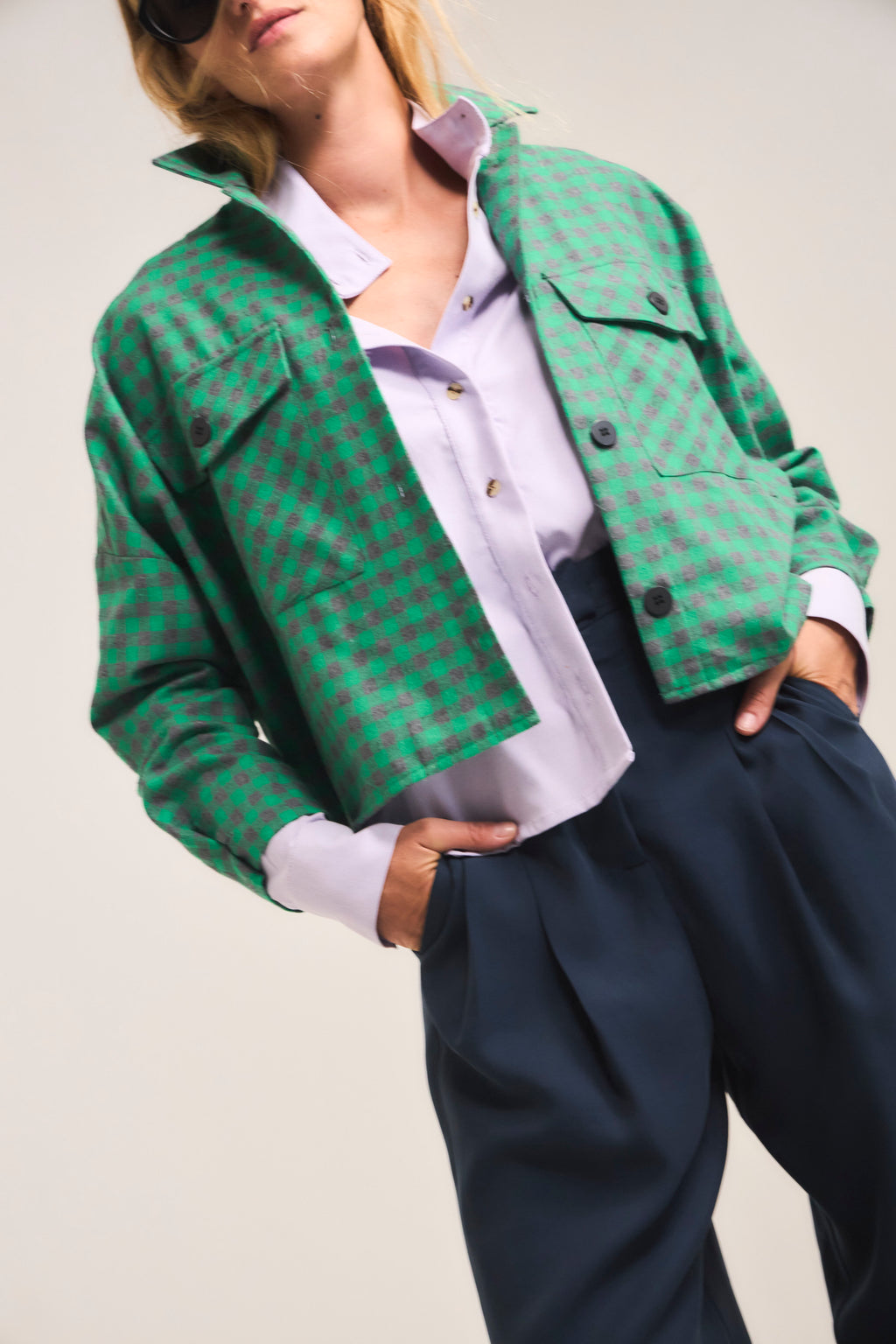 Succise 100% Cotton Green Scottish Overshirt
