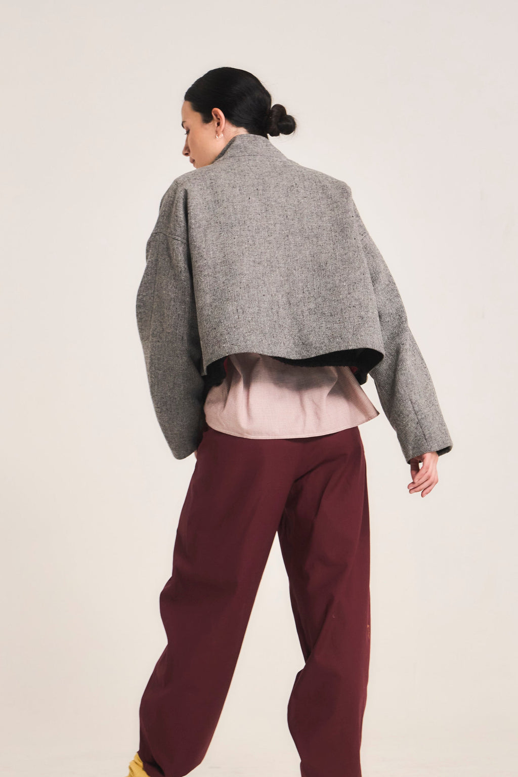Prunelliere Grey Wool Jacket