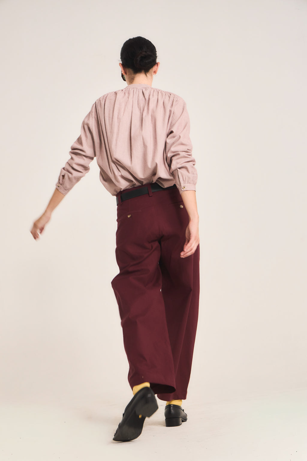 Pantalón Eveille 100% Algodón Burdeo