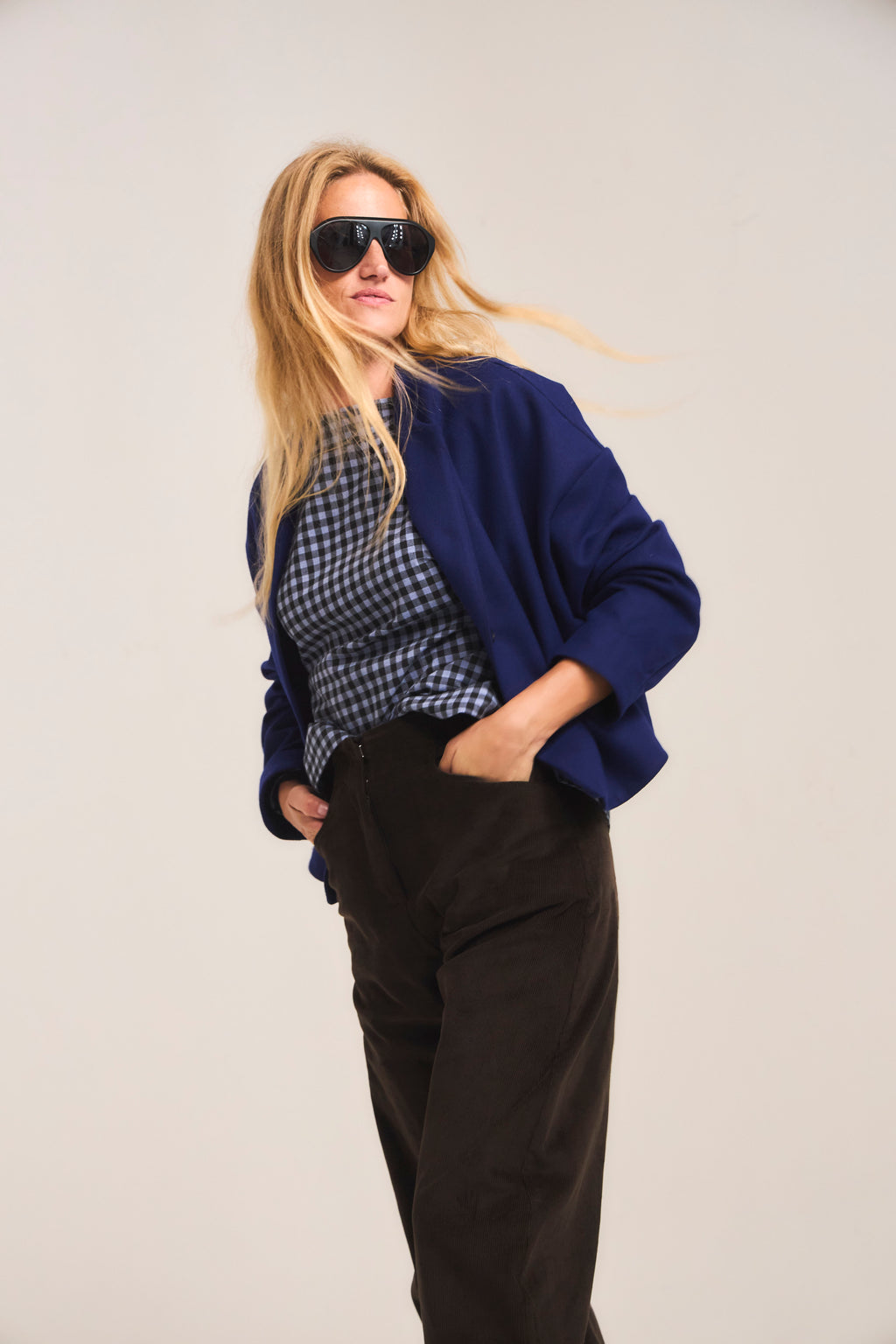 Chaqueta Corta Tenir Lana Azulino