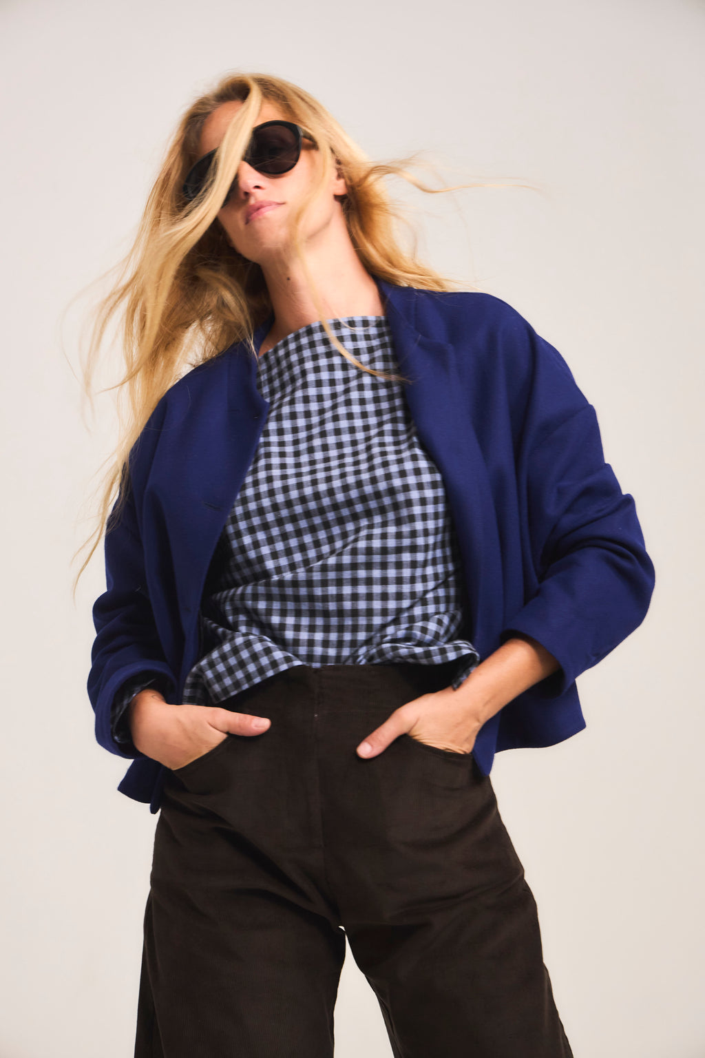 Chaqueta Corta Tenir Lana Azulino