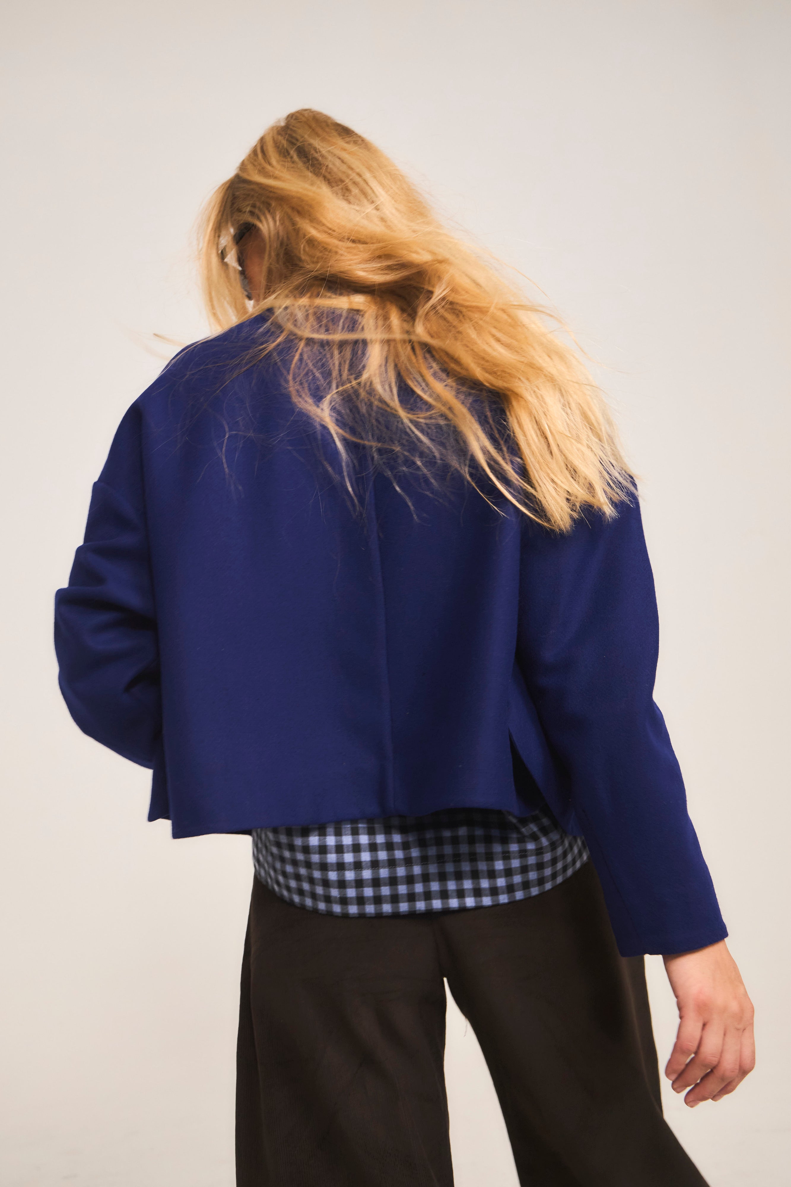 Chaqueta Corta Tenir Lana Azulino