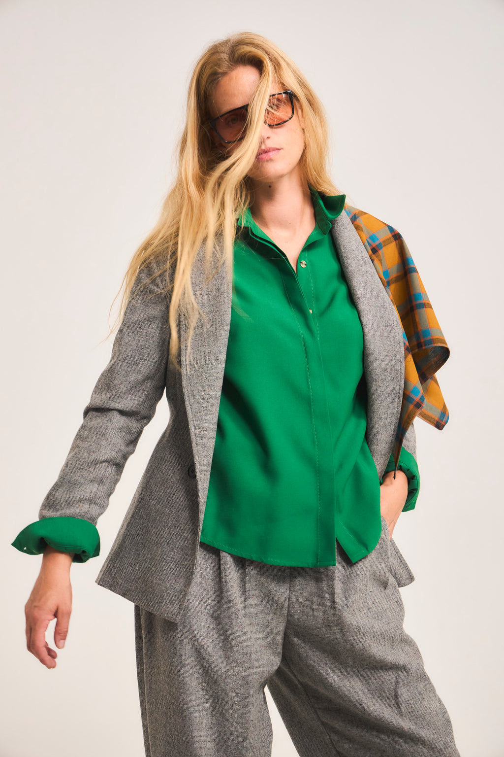Vague Gray Wool Blazer