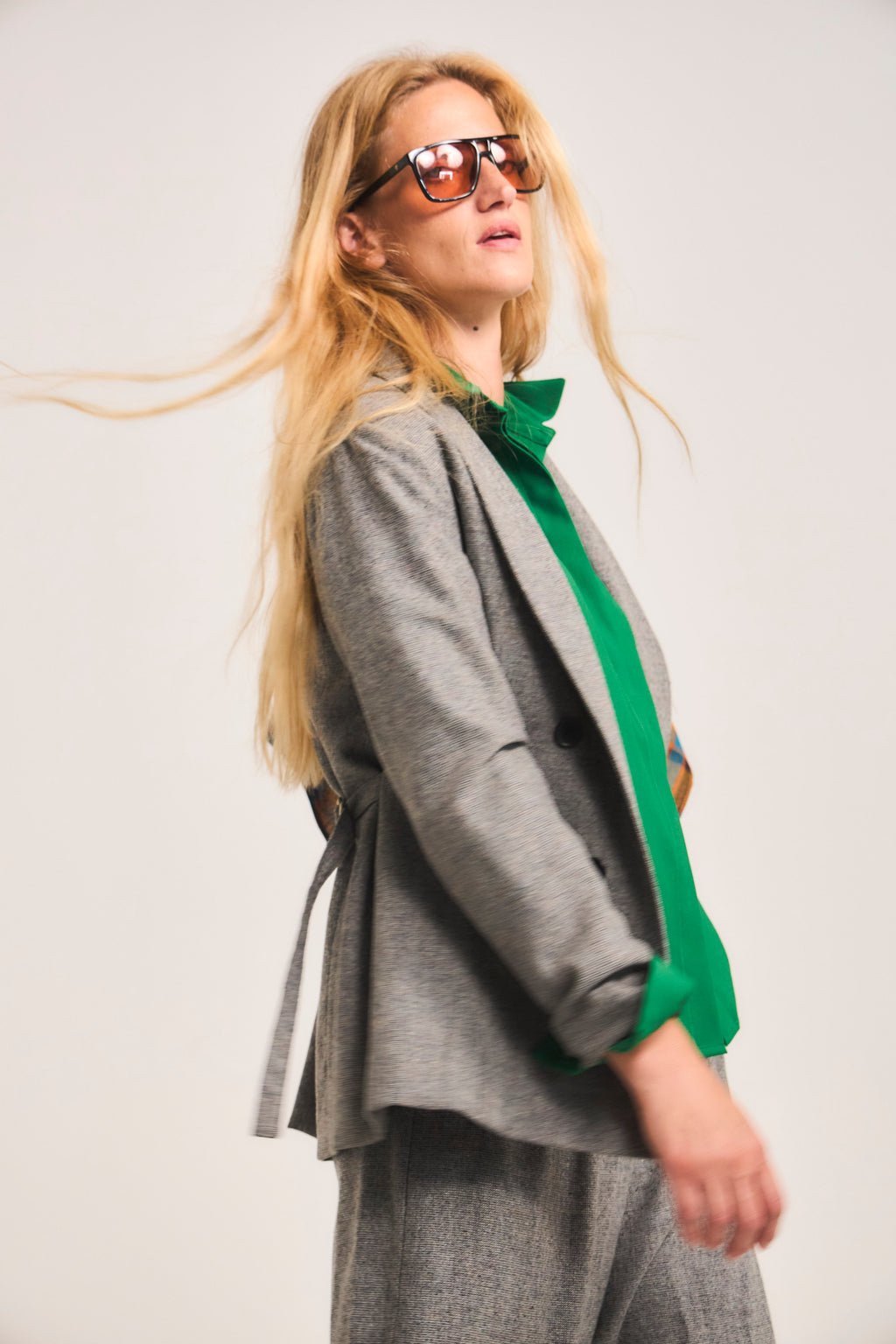 Vague Gray Wool Blazer