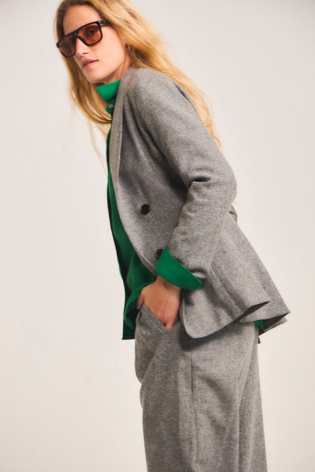 Vague Gray Wool Blazer