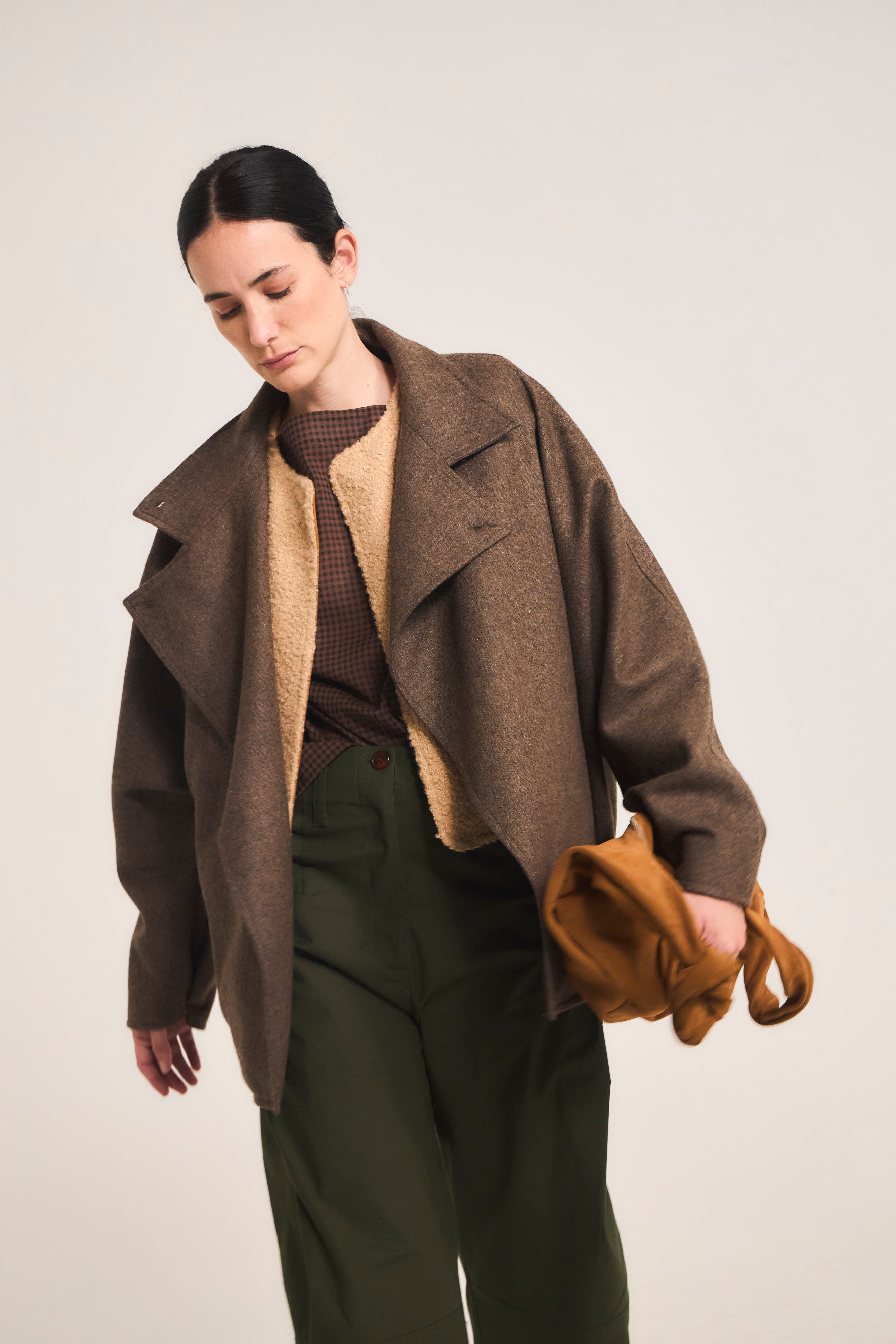 Chaquetón Ossature Lana Taupe