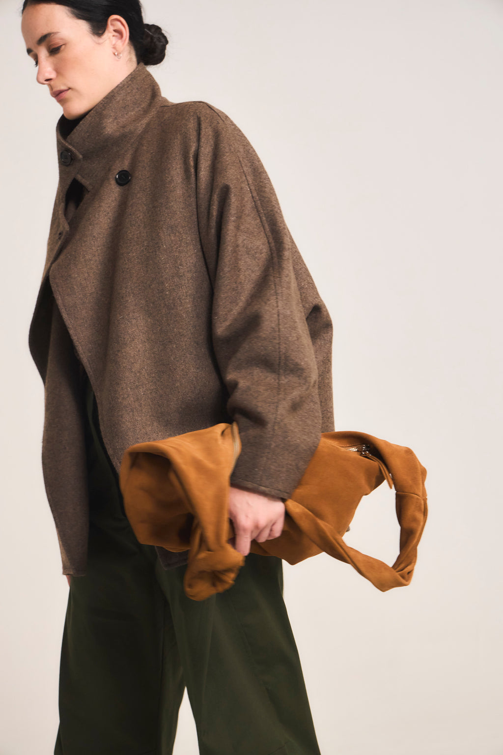 Chaquetón Ossature Lana Taupe