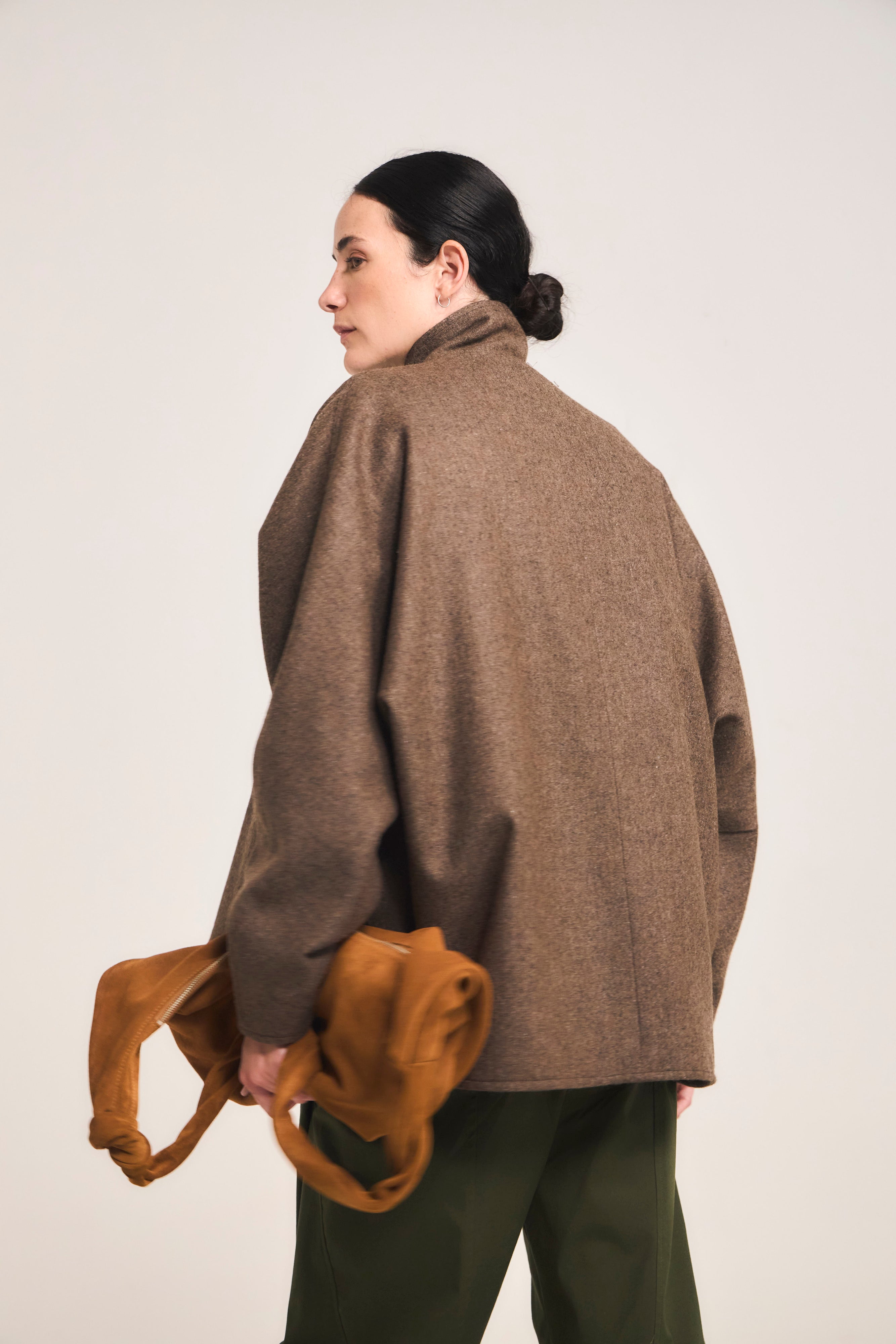 Chaquetón Ossature Lana Taupe