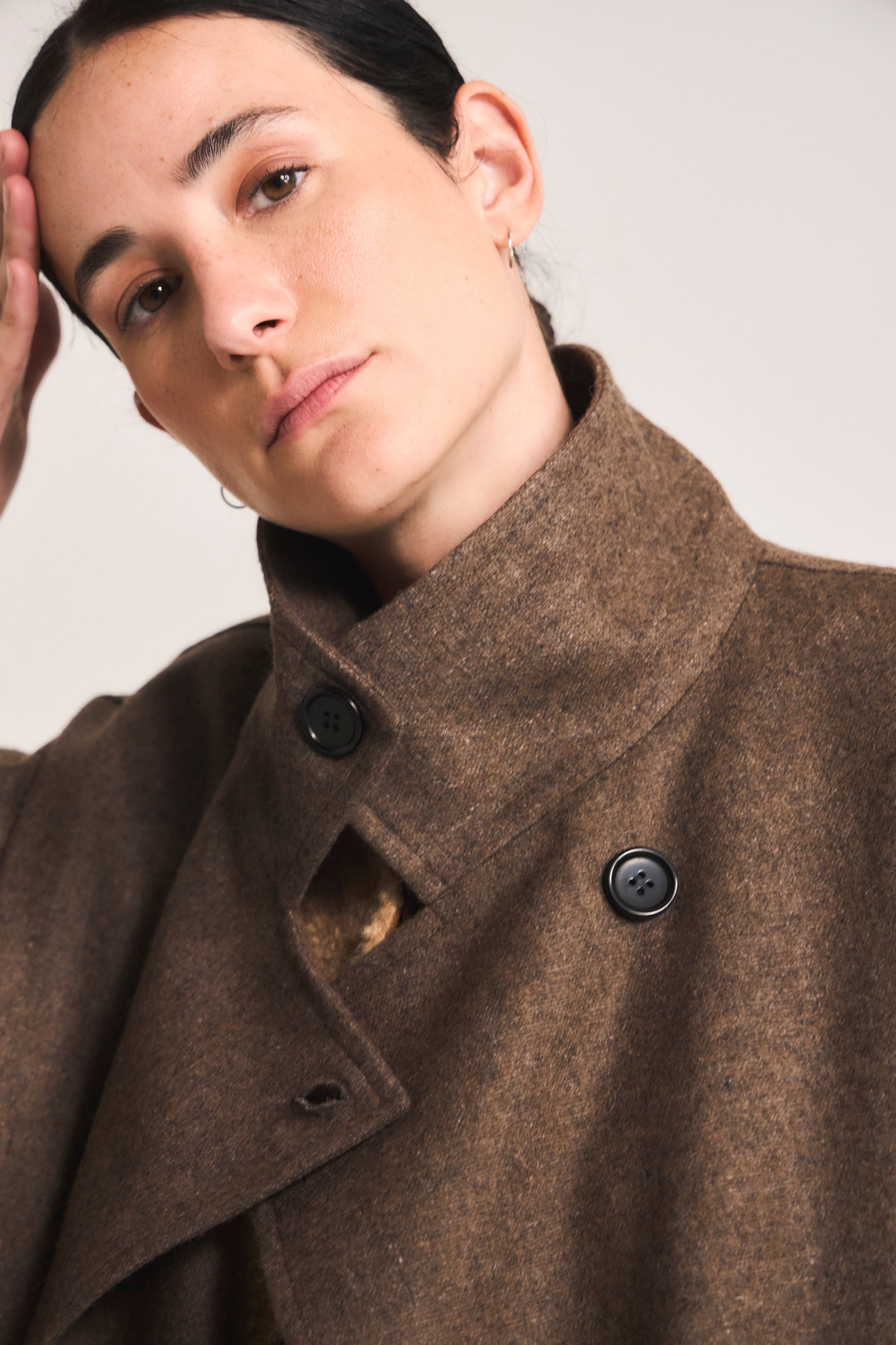 Chaquetón Ossature Lana Taupe